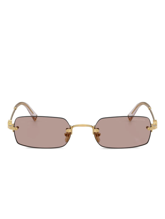logo-plaque rectangle-frame sunglasses