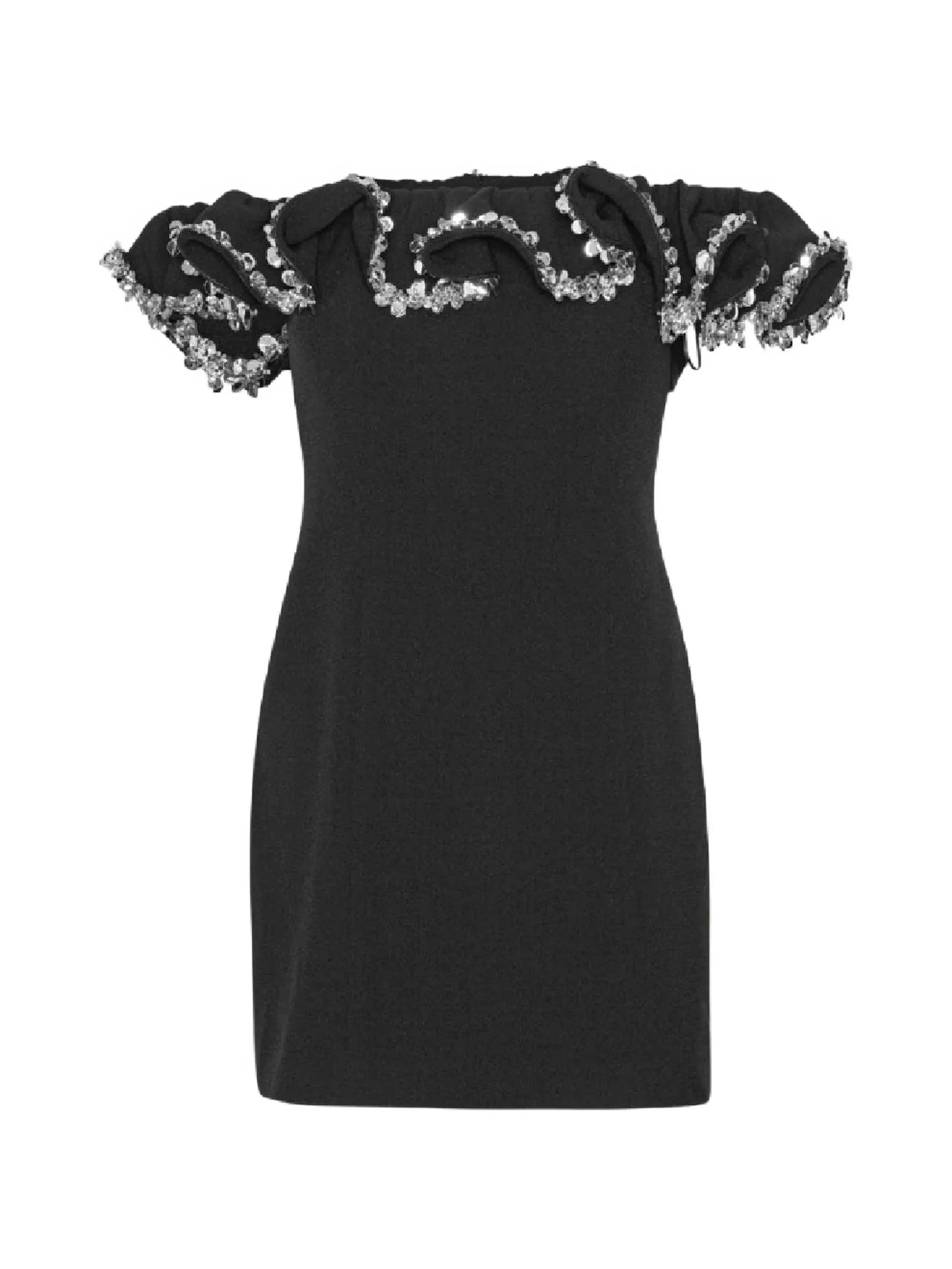 ruffle-detail mini dress