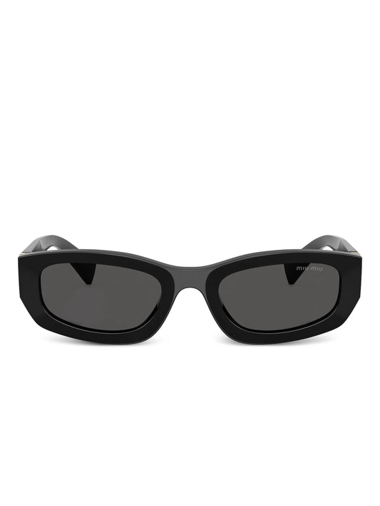 geometric-frame logo-detail sunglasses