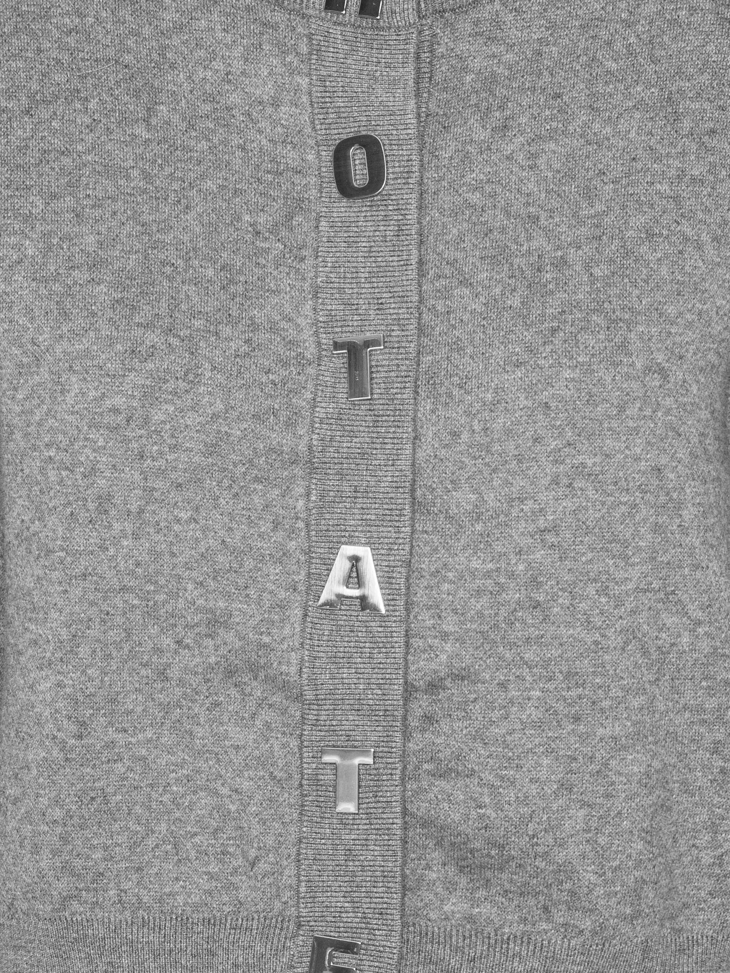 letter firm knit cardigan