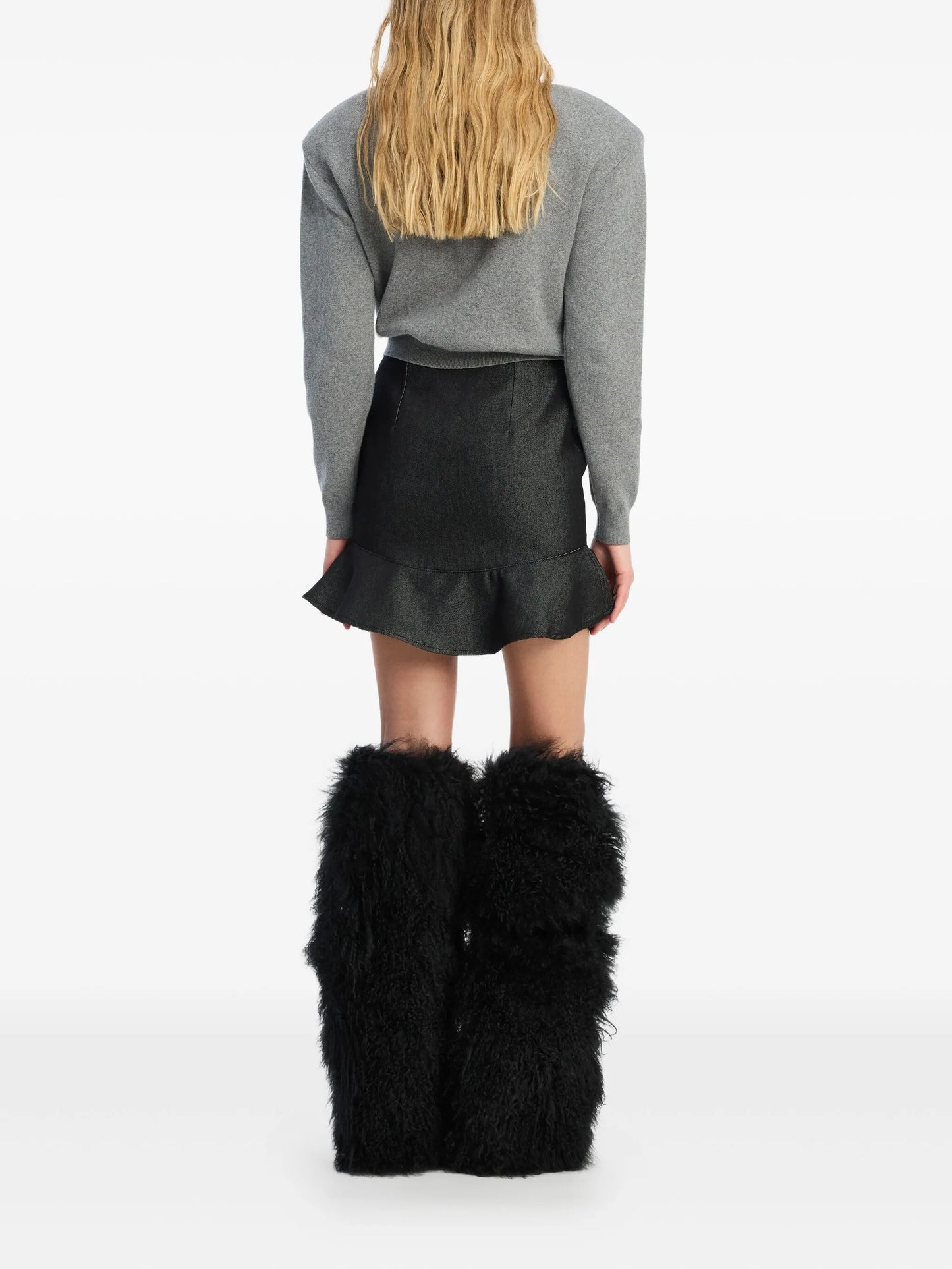 letter firm knit cardigan