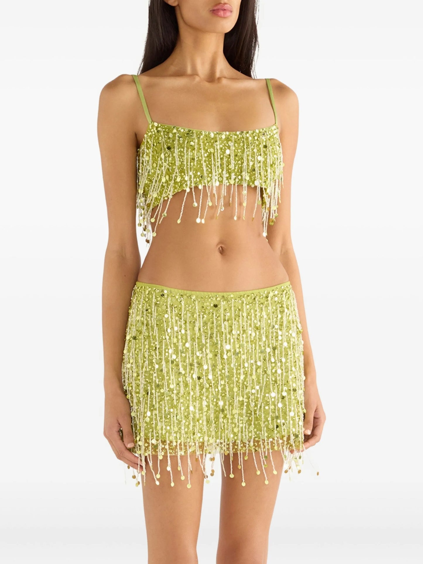 Yasmin beaded mini skirt
