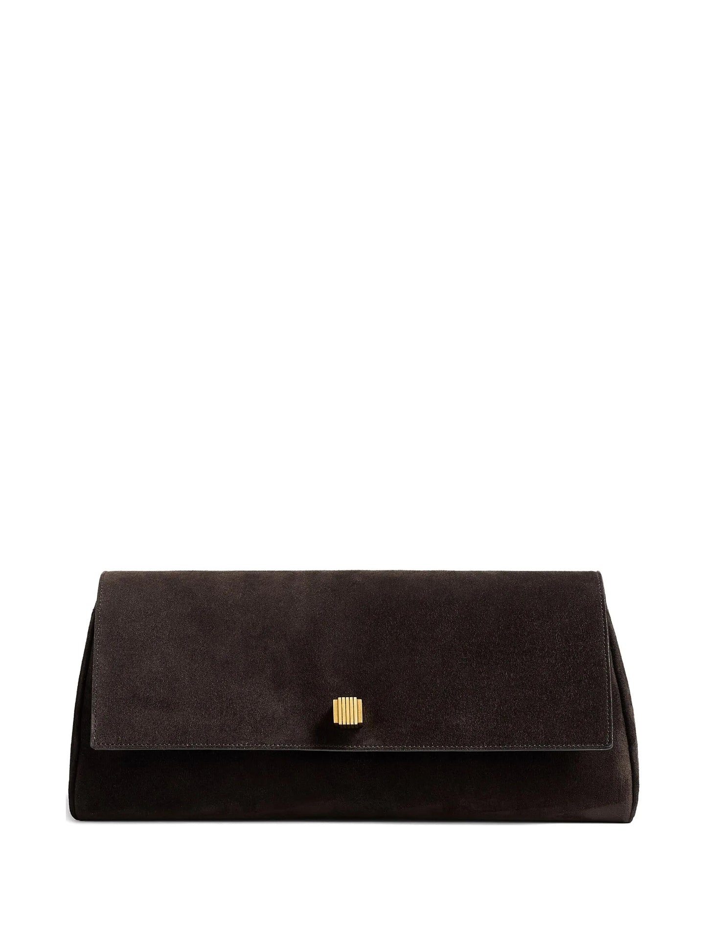 Audrey suede clutch bag