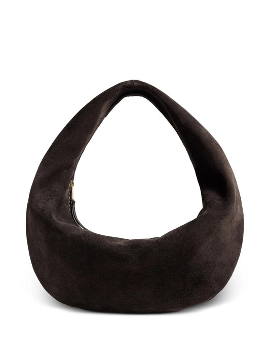 medium Olivia zip calf-suede shoulder bag