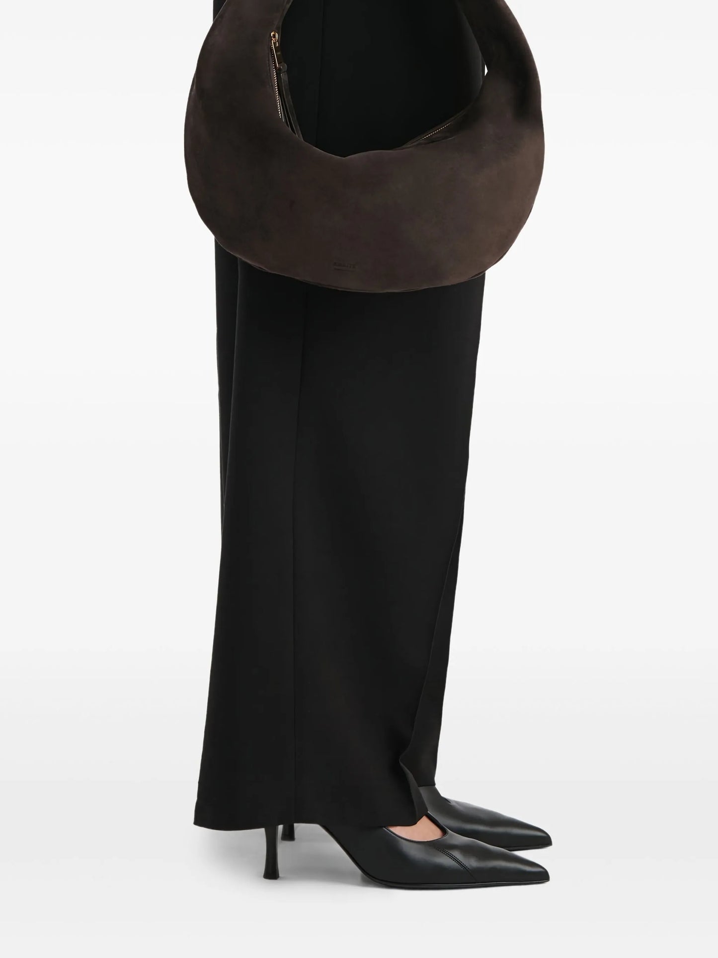 medium Olivia zip calf-suede shoulder bag