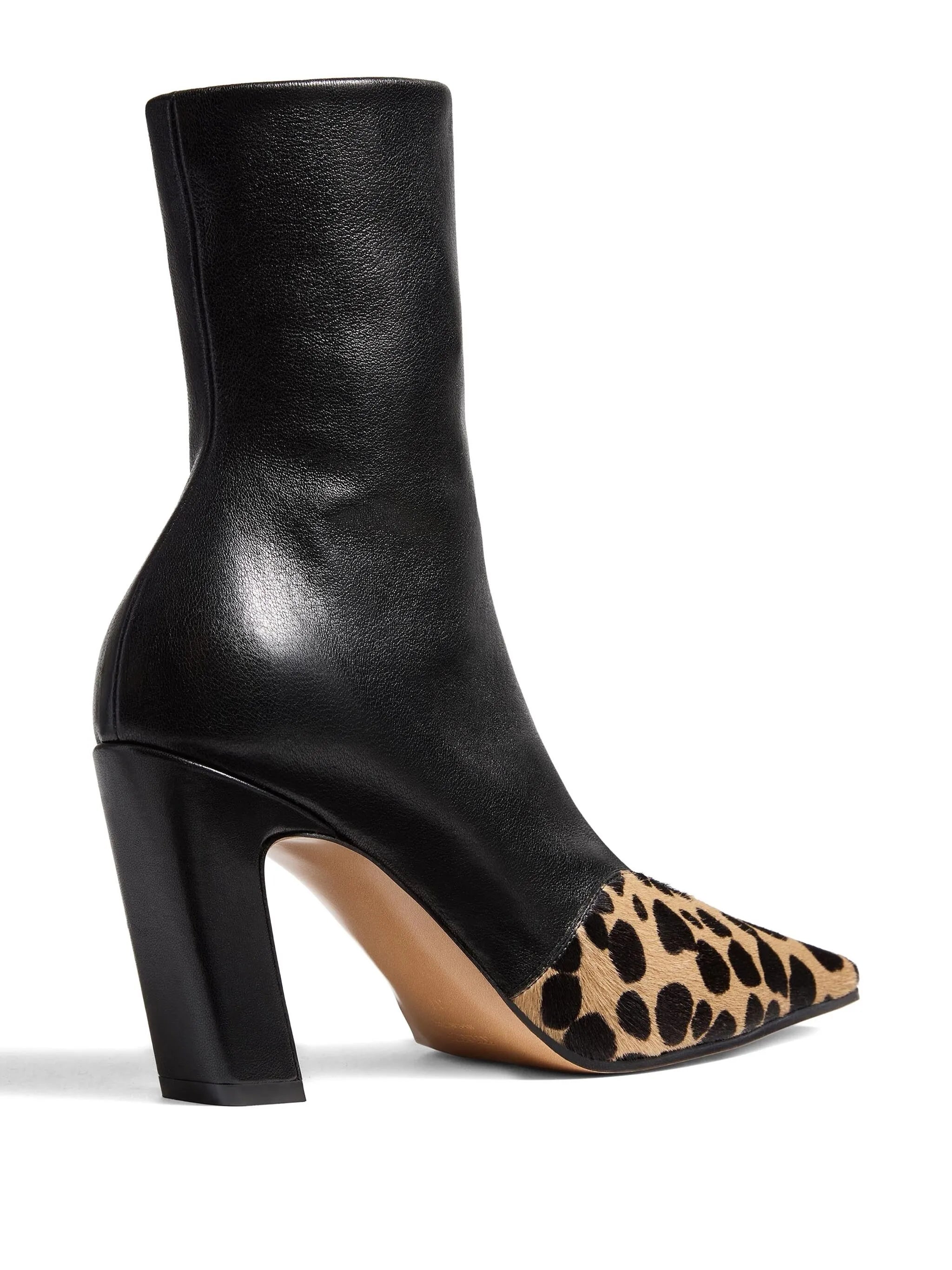 85mm Nevada hyena-print square toe boots