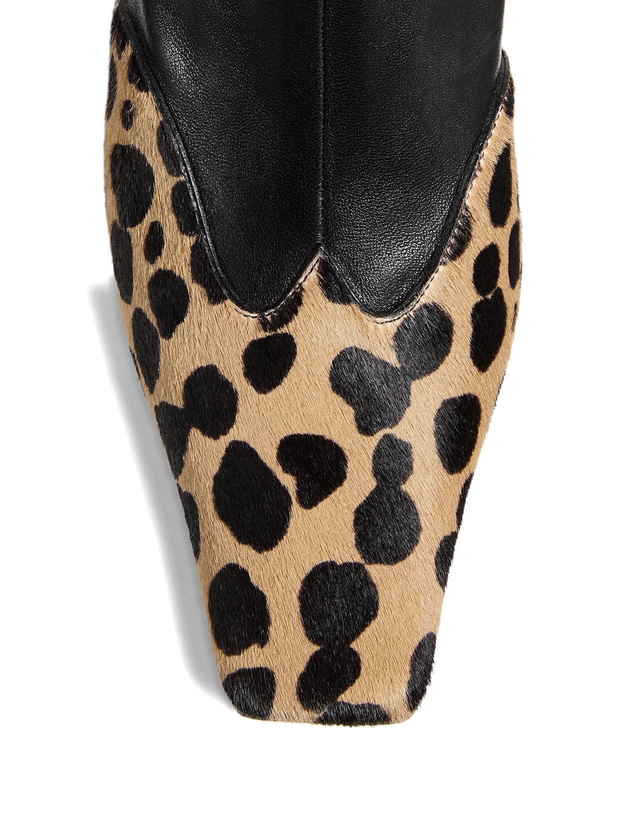 85mm Nevada hyena-print square toe boots