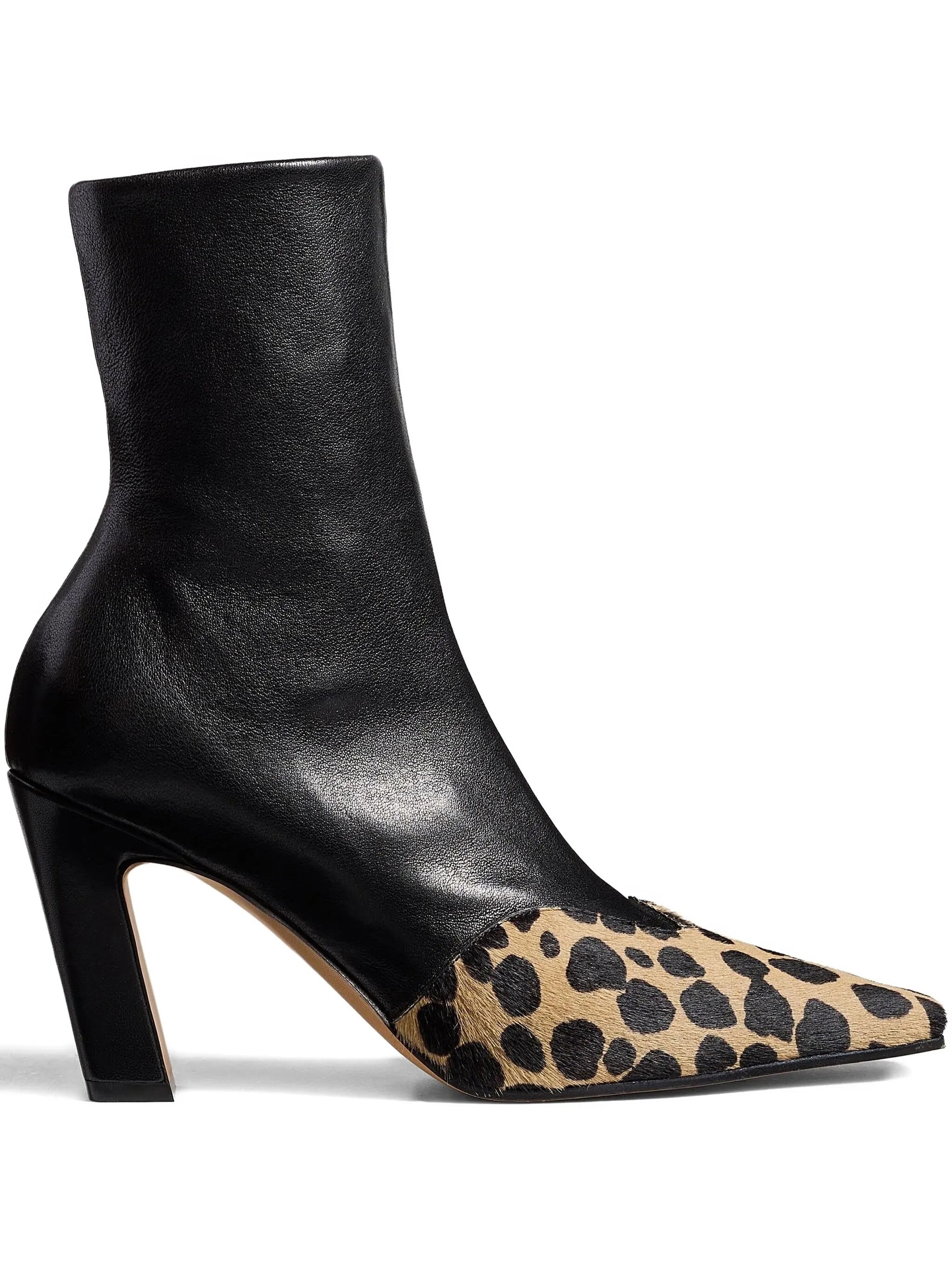 85mm Nevada hyena-print square toe boots