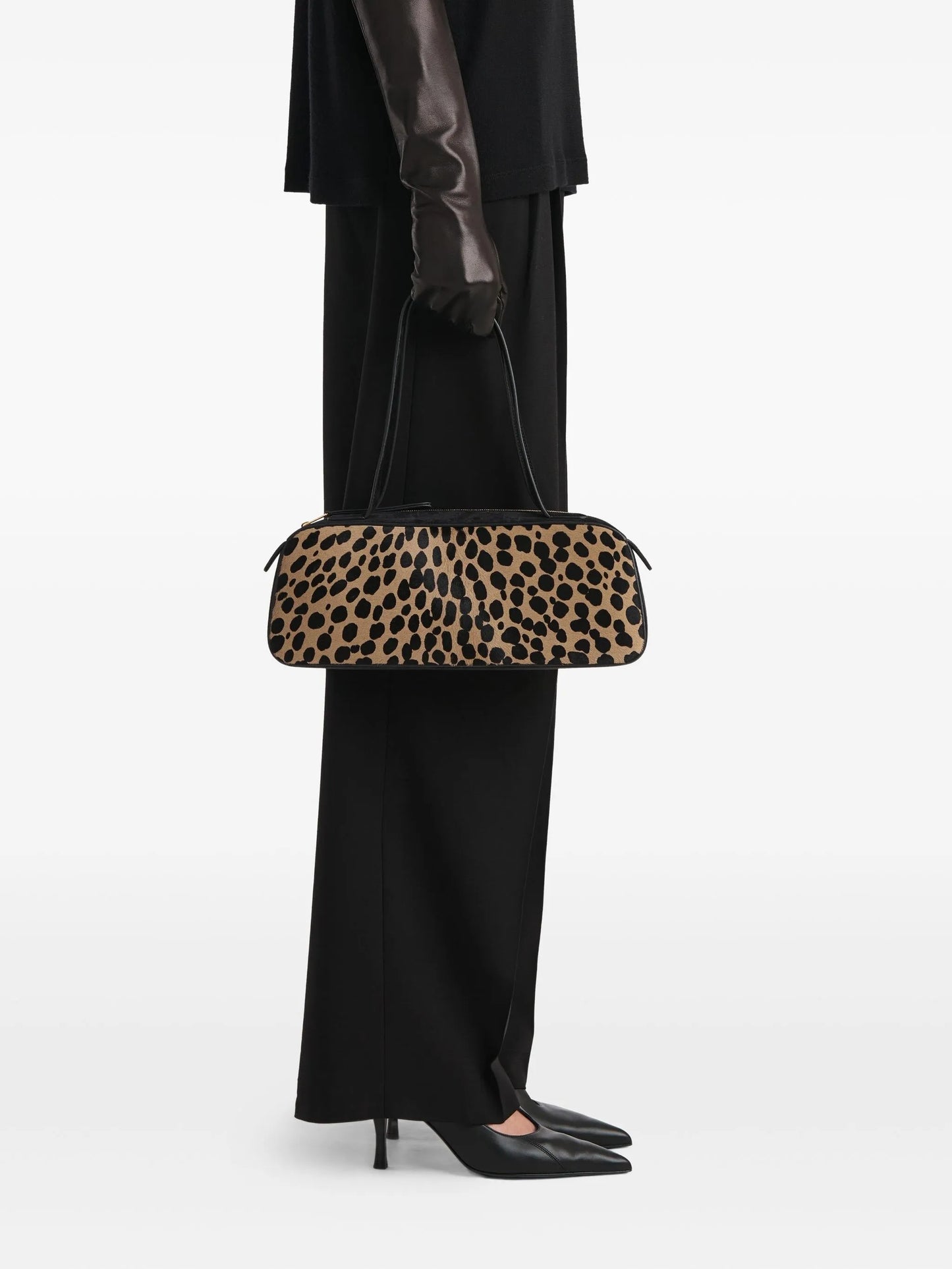 Simona animal-print zip shoulder bag