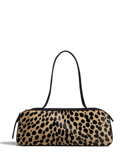 Simona animal-print zip shoulder bag