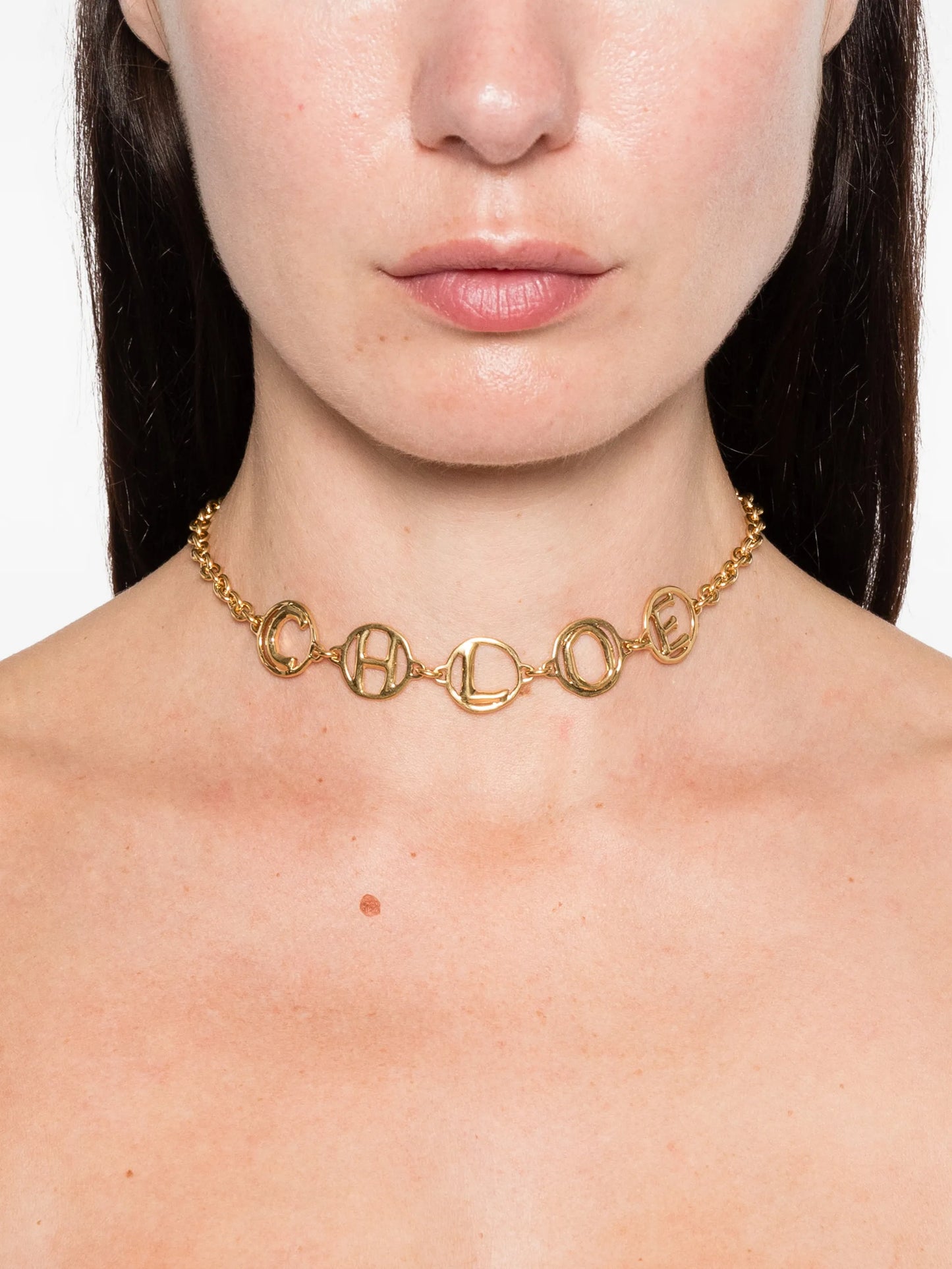 The Chloé Script charm necklace