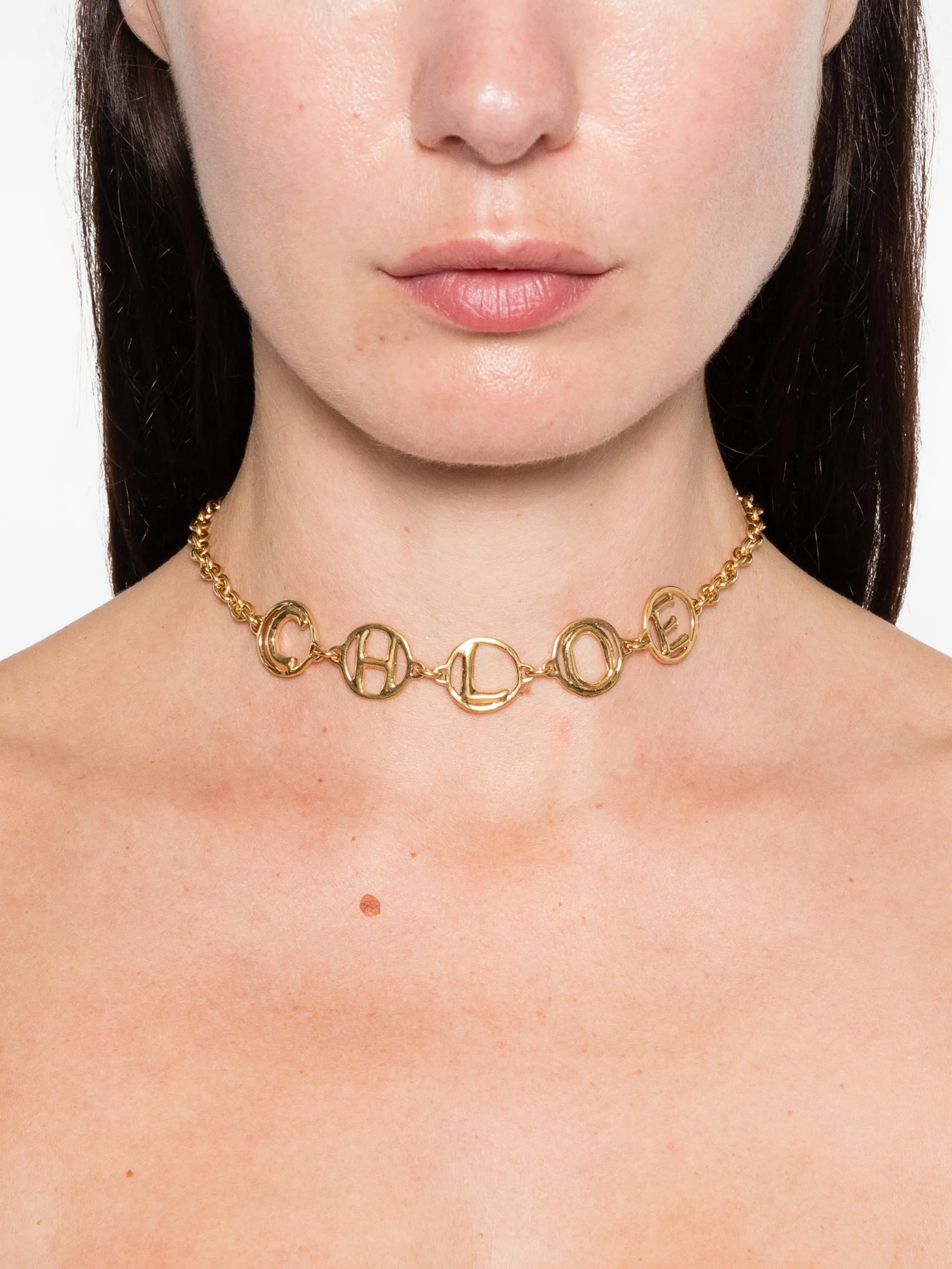 The Chloé Script charm necklace