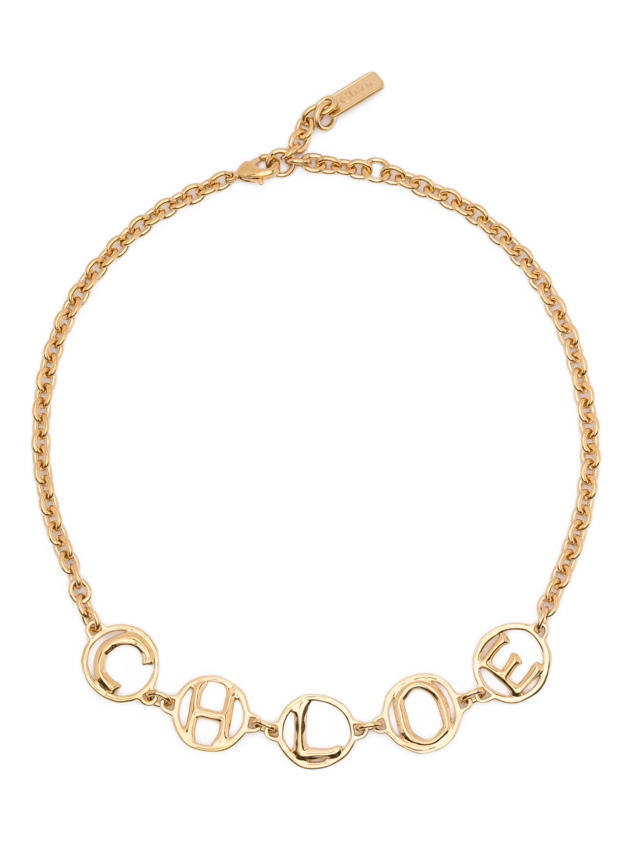 The Chloé Script charm necklace