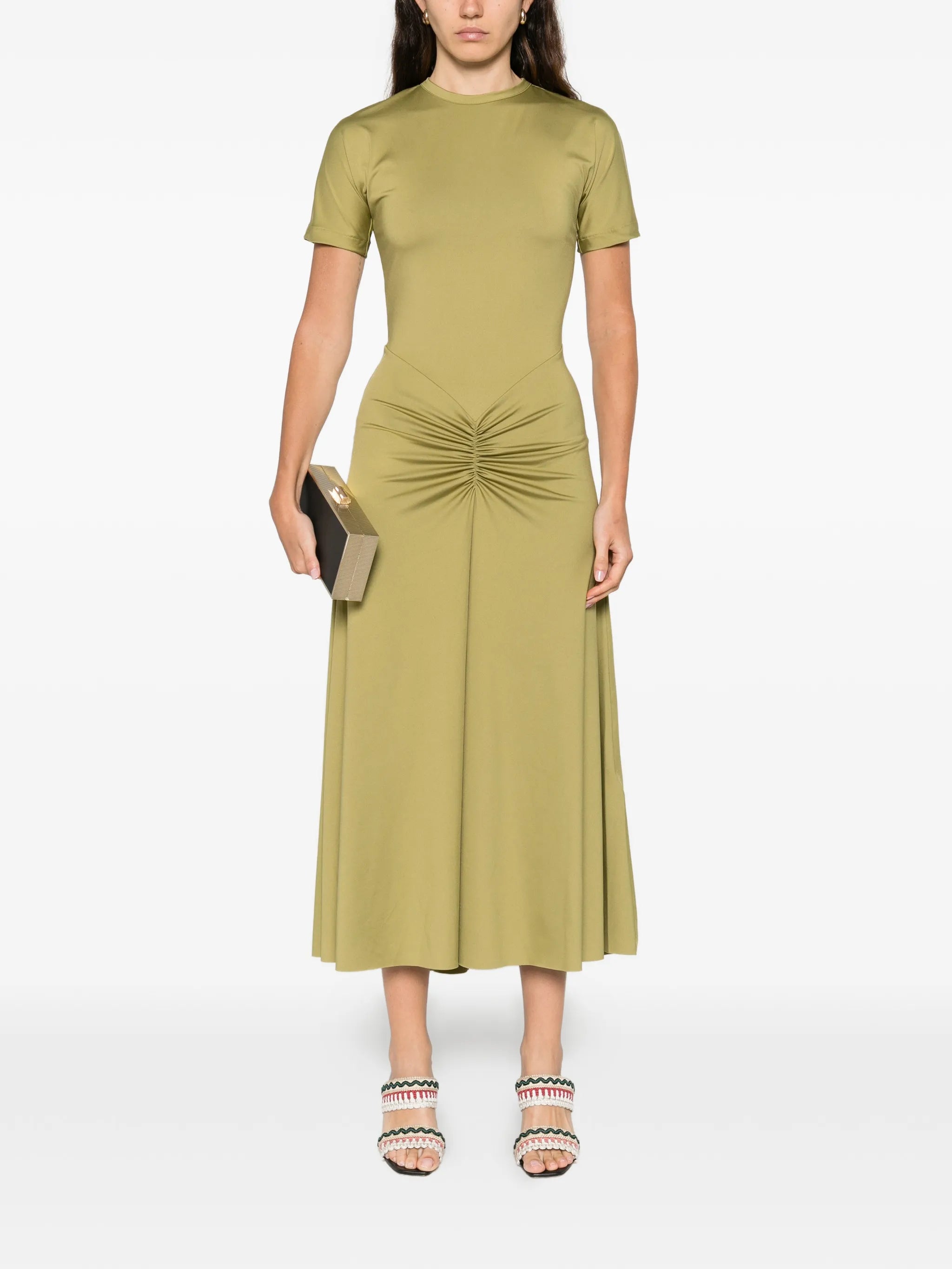 Blaire midi dress in greenfinch