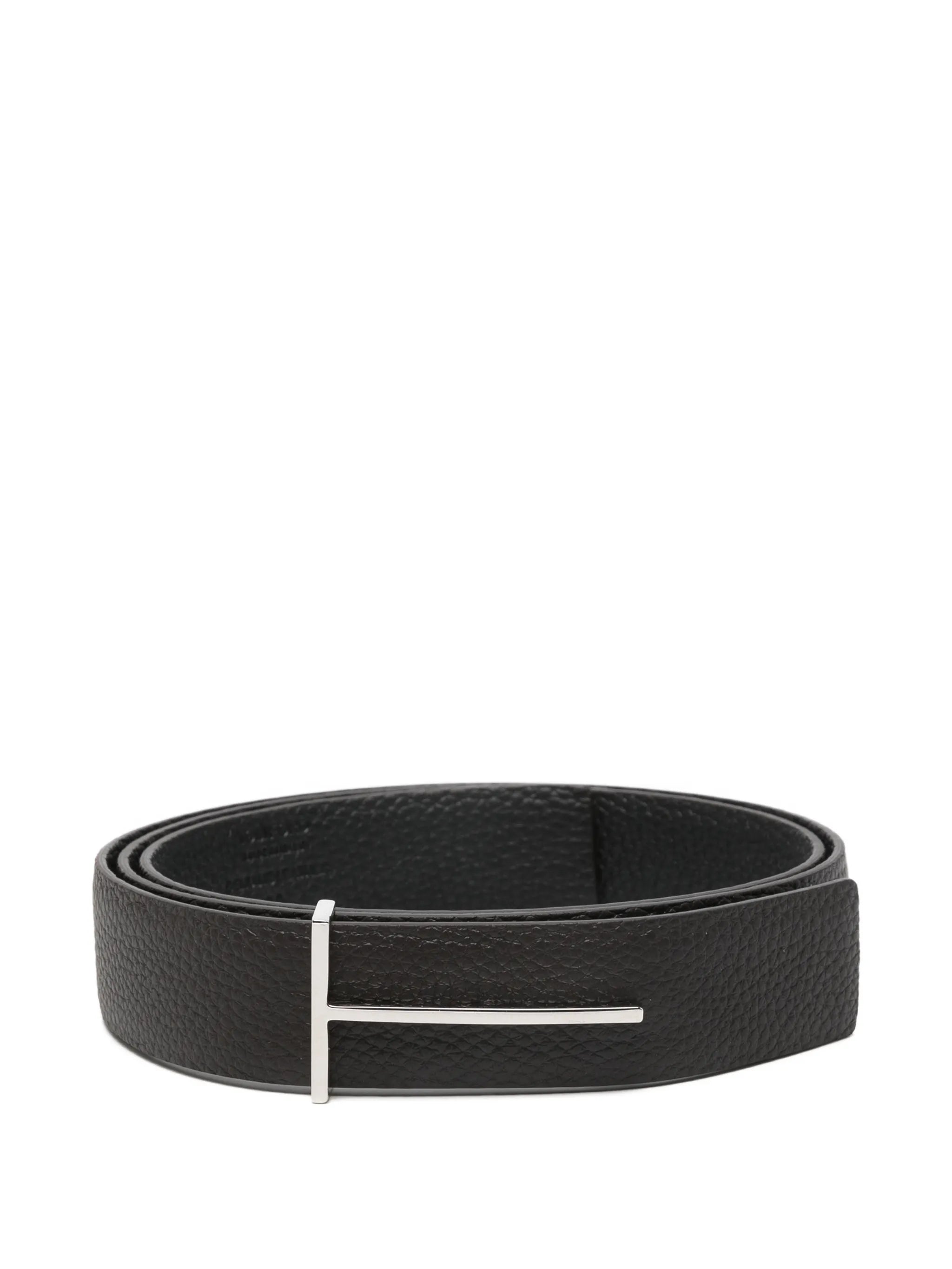 T-bar leather belt