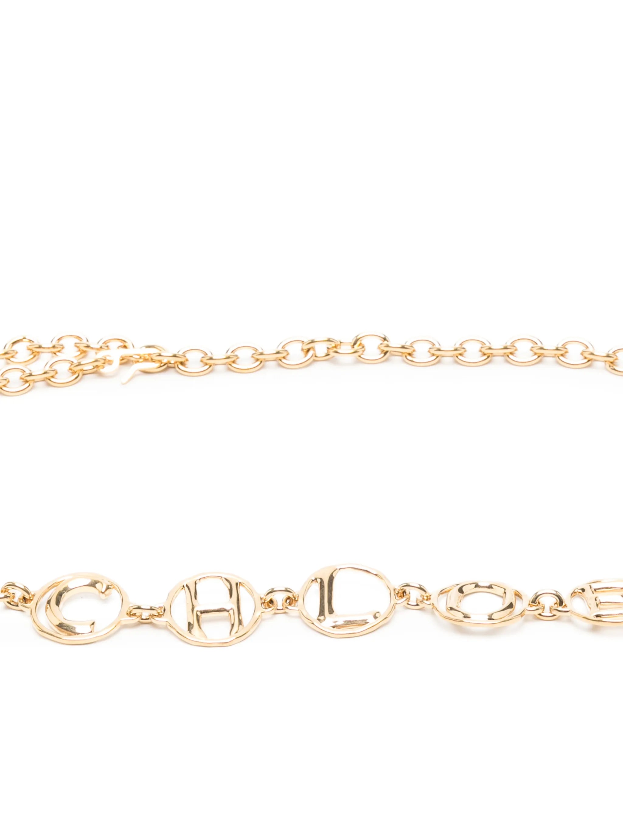 logo-letters chain belt