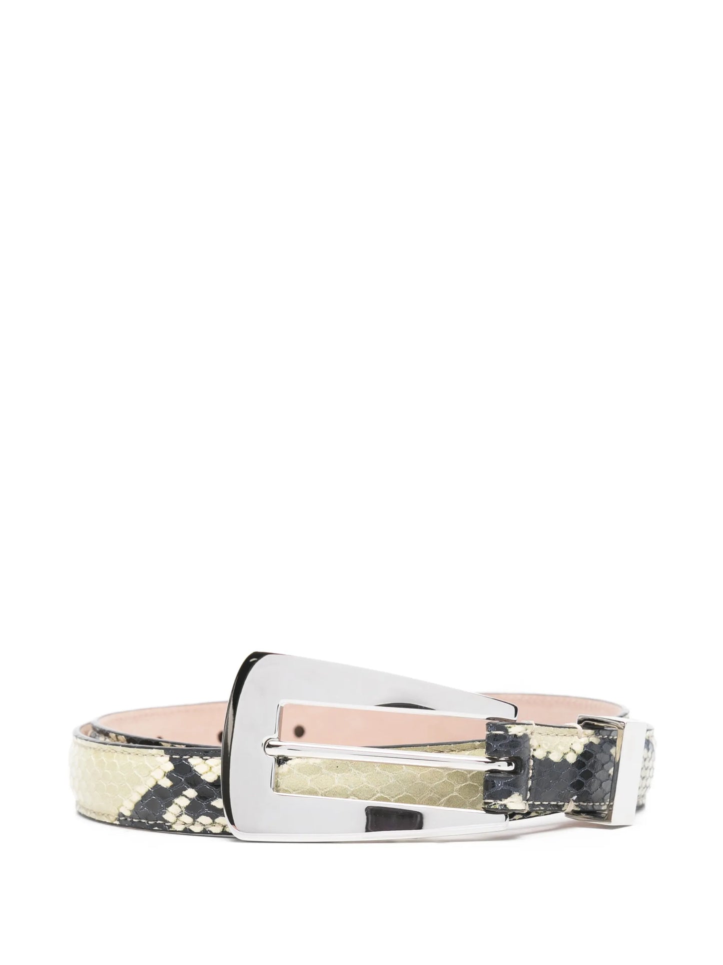 Lucca embossed python belt