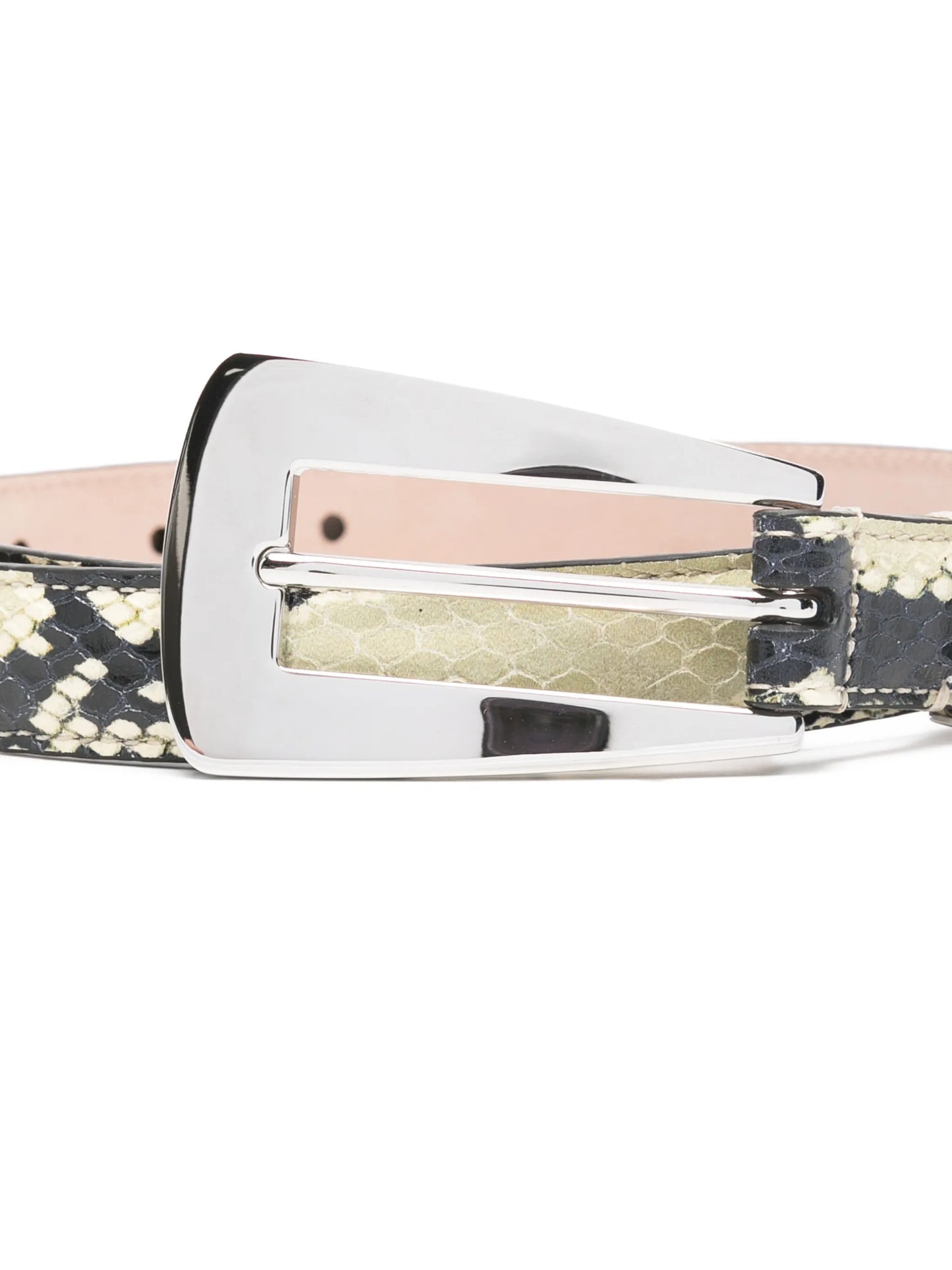 Lucca embossed python belt
