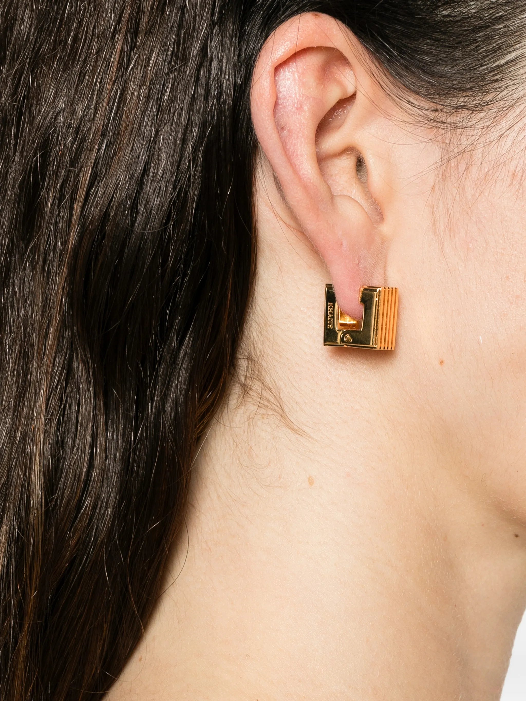 small Empire engraved logo earrings