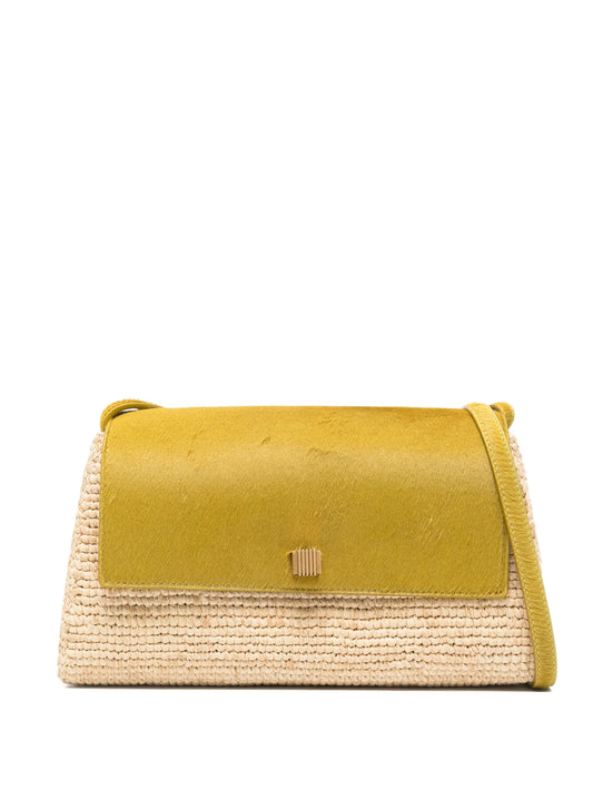 Audrey raffia cross body bag