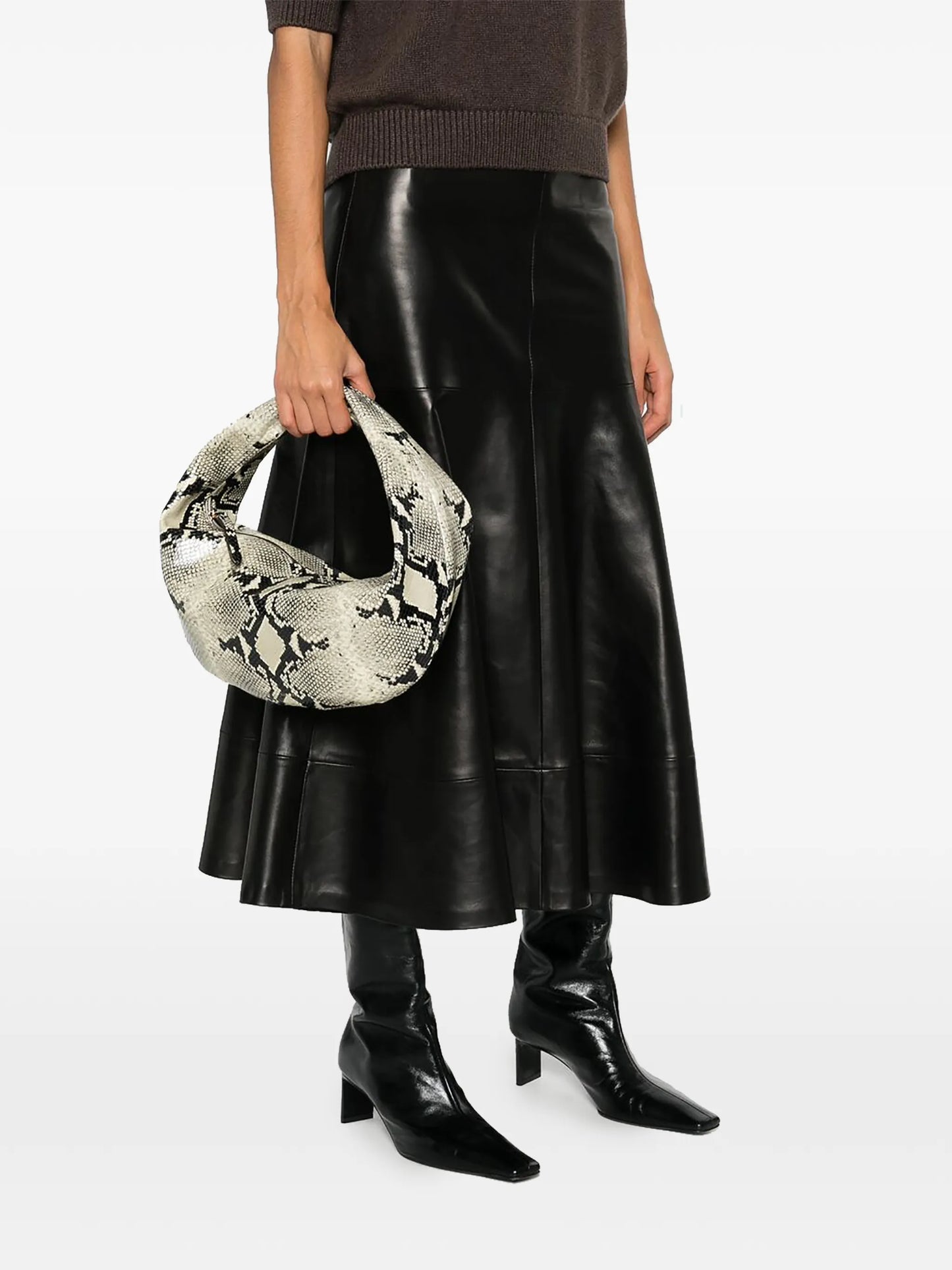 Medium Olivia snake-print tote bag