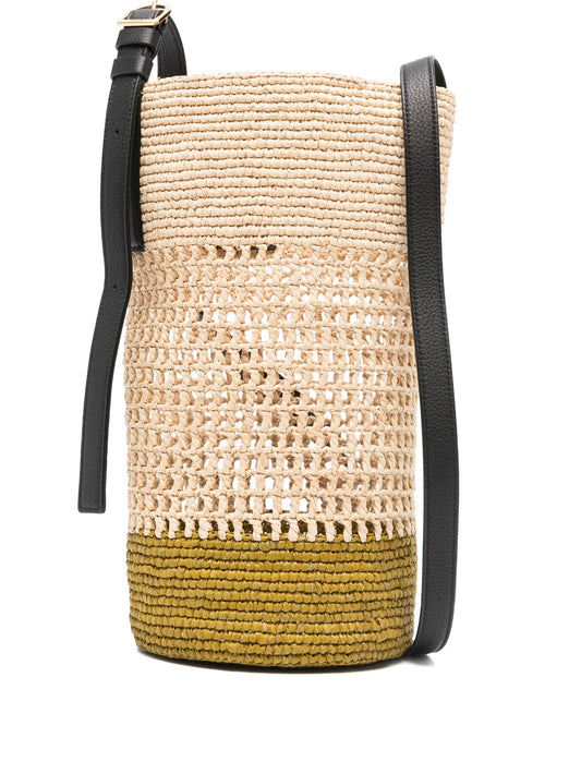 small Billie woven bucket bag