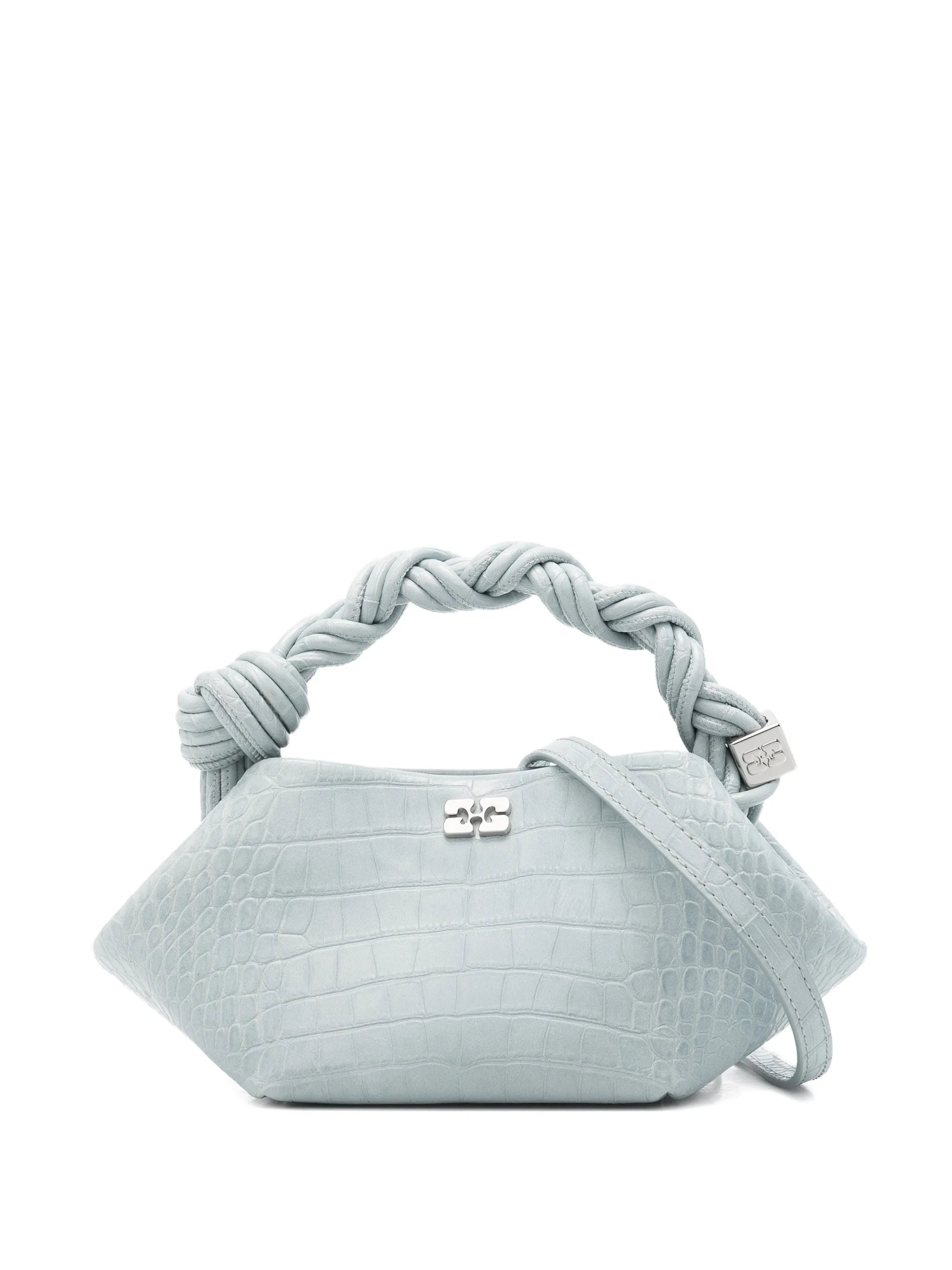 croco twisted bou mini satchel