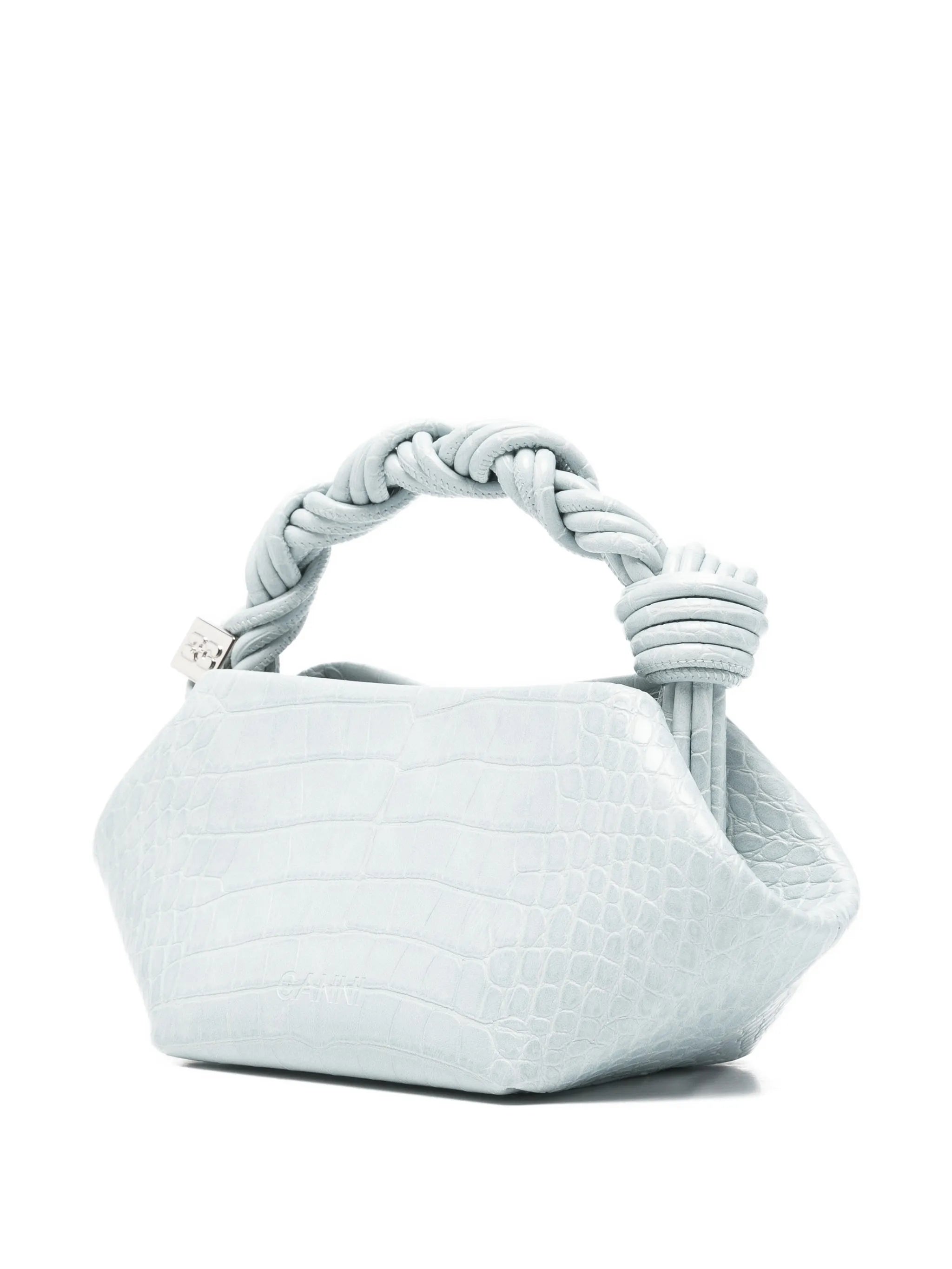 croco twisted bou mini satchel