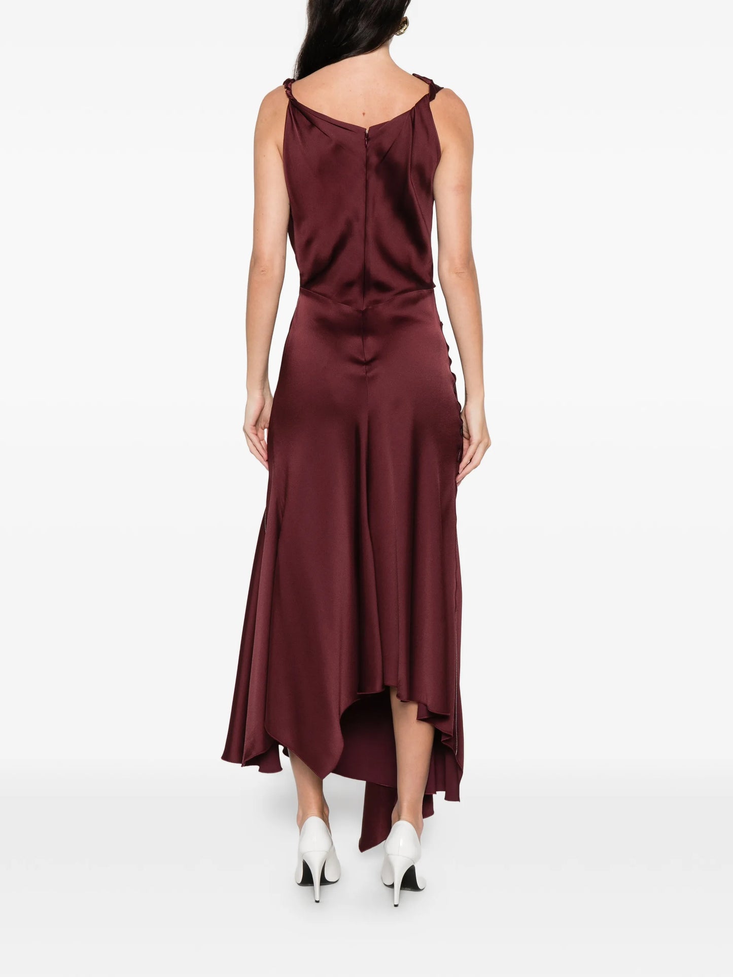 Posy draped midi dress