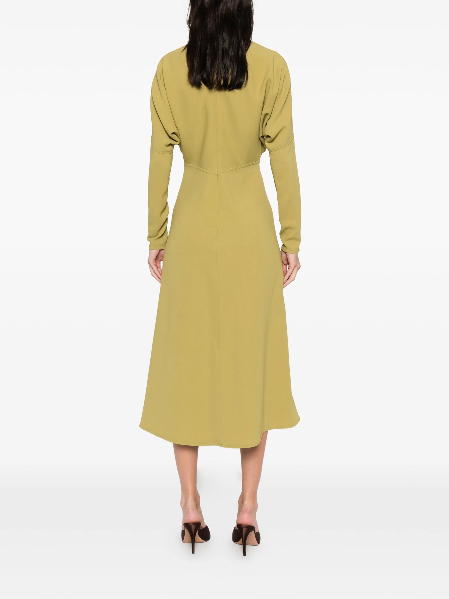 Dolman long-sleeve midi dress