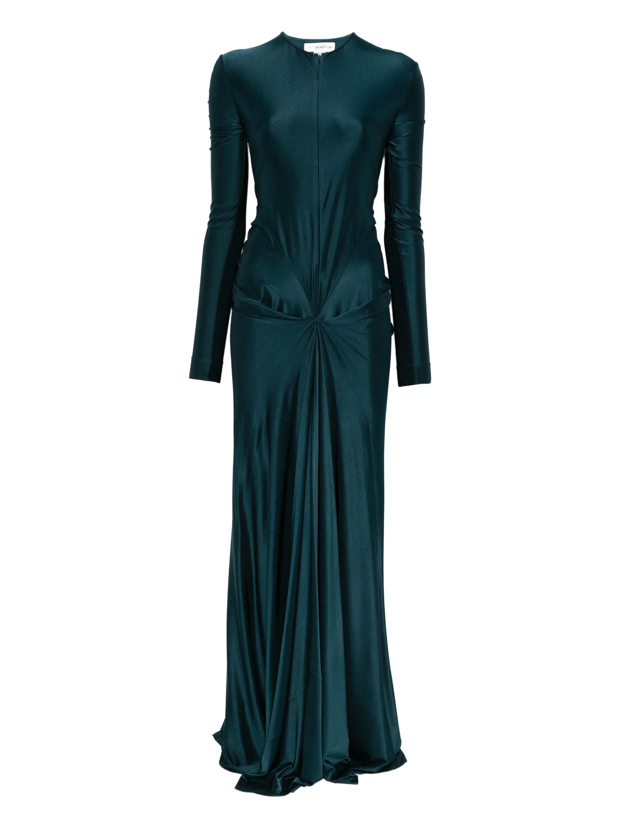 long-sleeve cut-out maxi dress