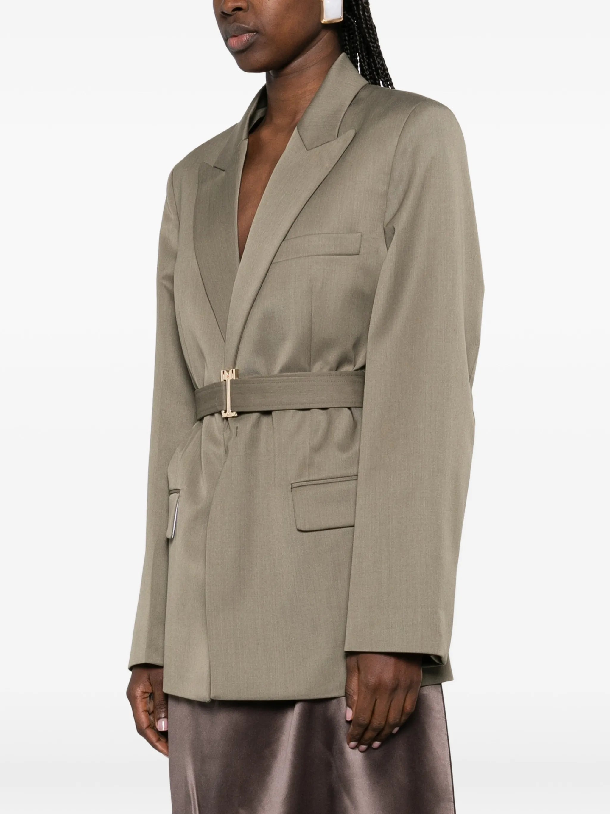 belted tailored jacket