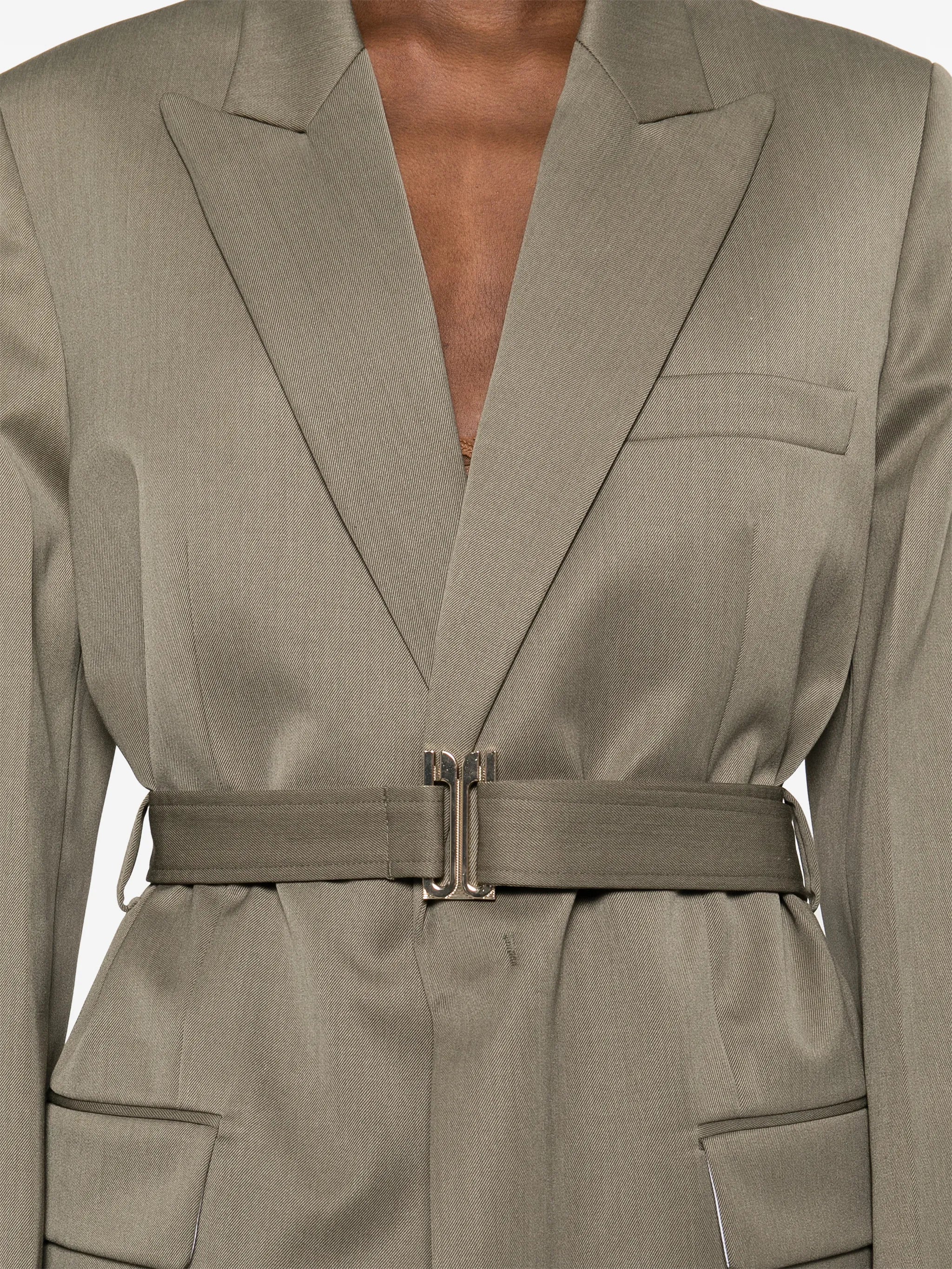 belted tailored jacket