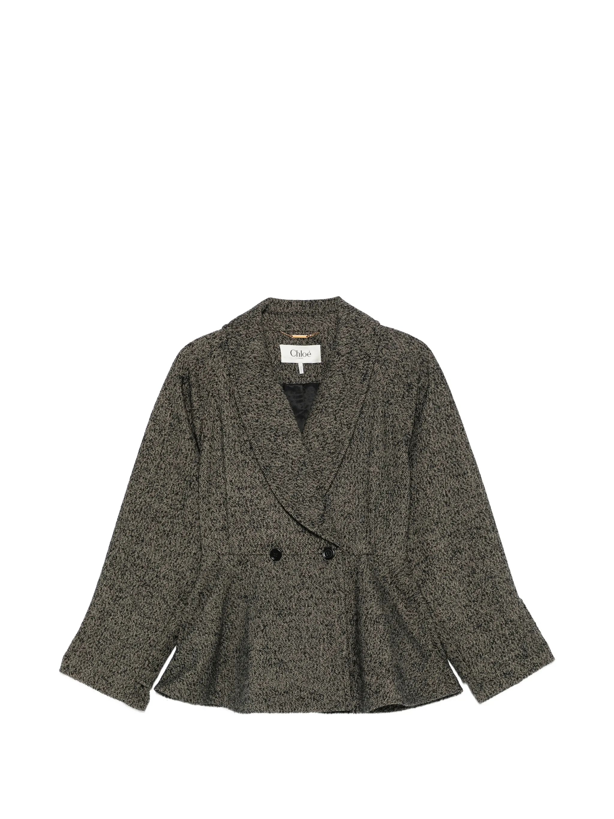 double-breasted flared jacket