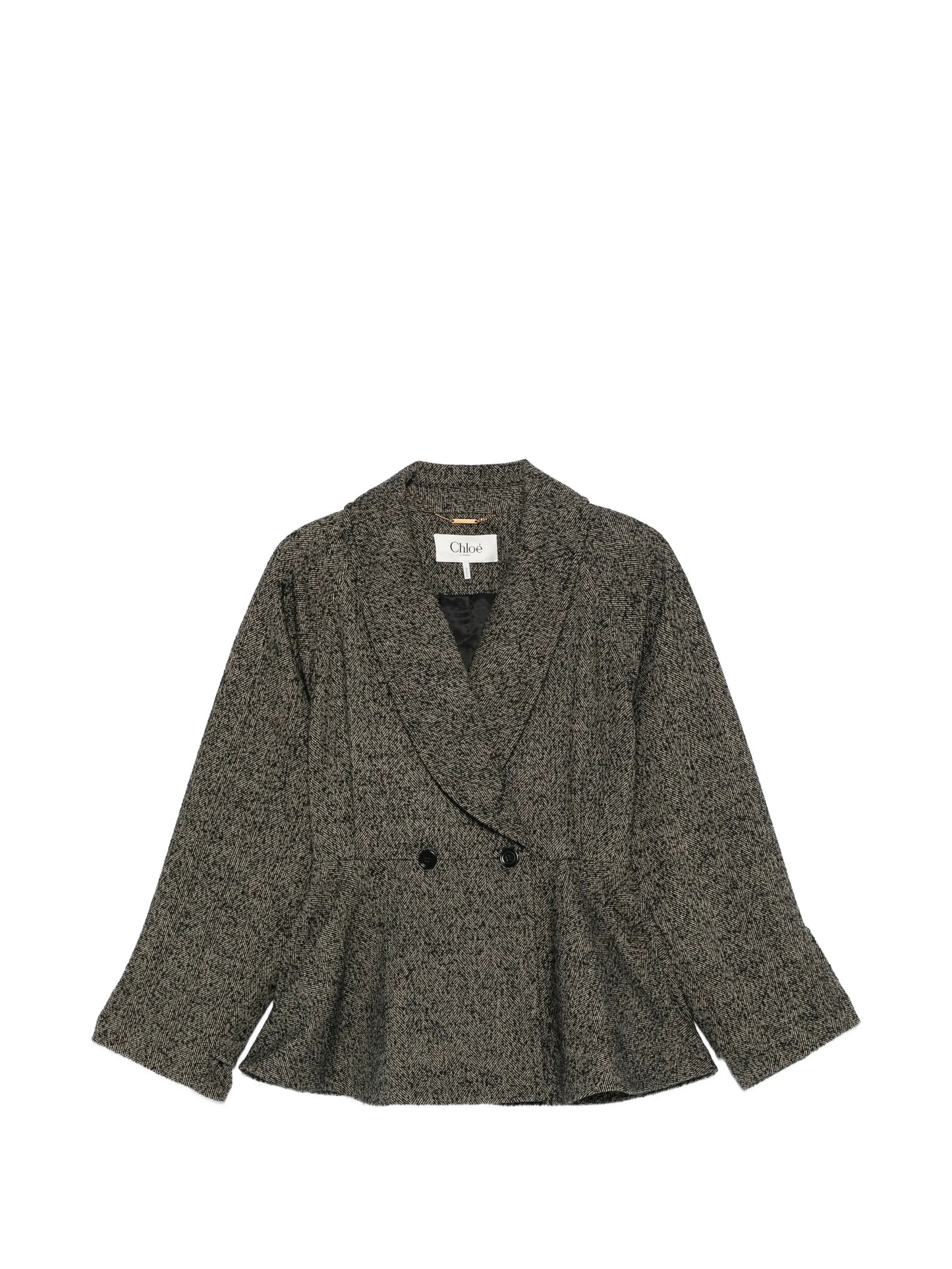 double-breasted flared jacket