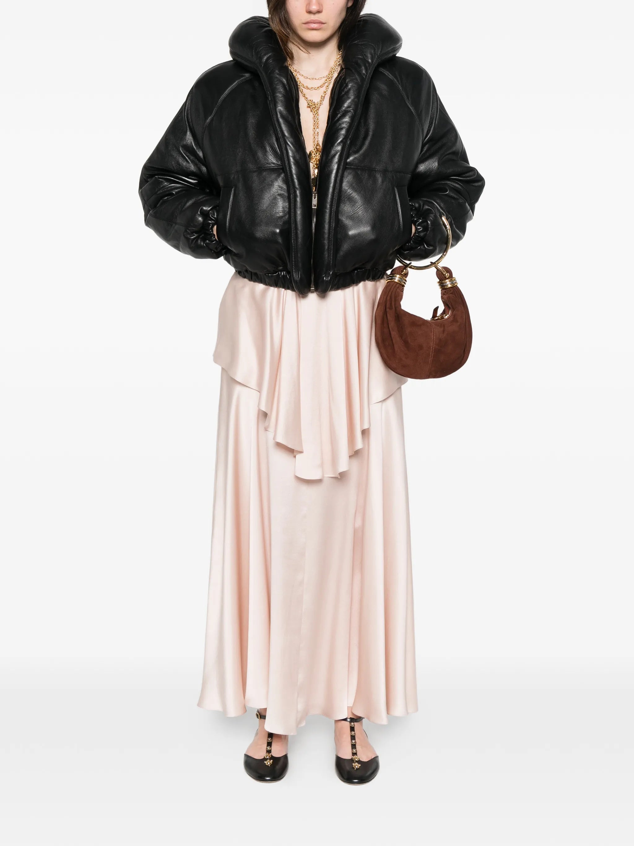 padded leather jacket