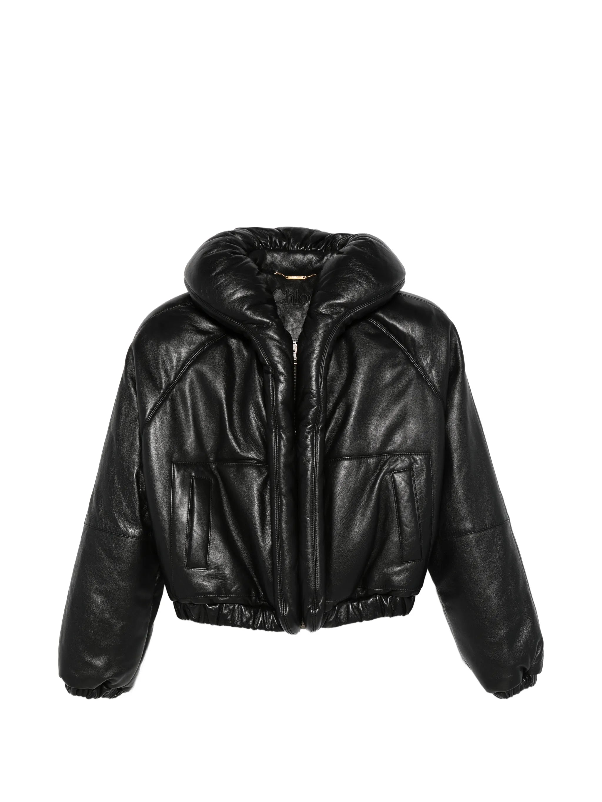 padded leather jacket