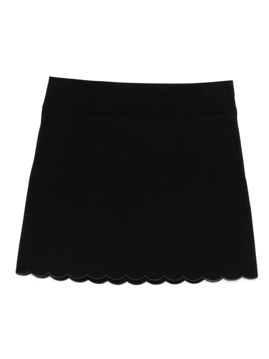 scallop-hem mini skirt