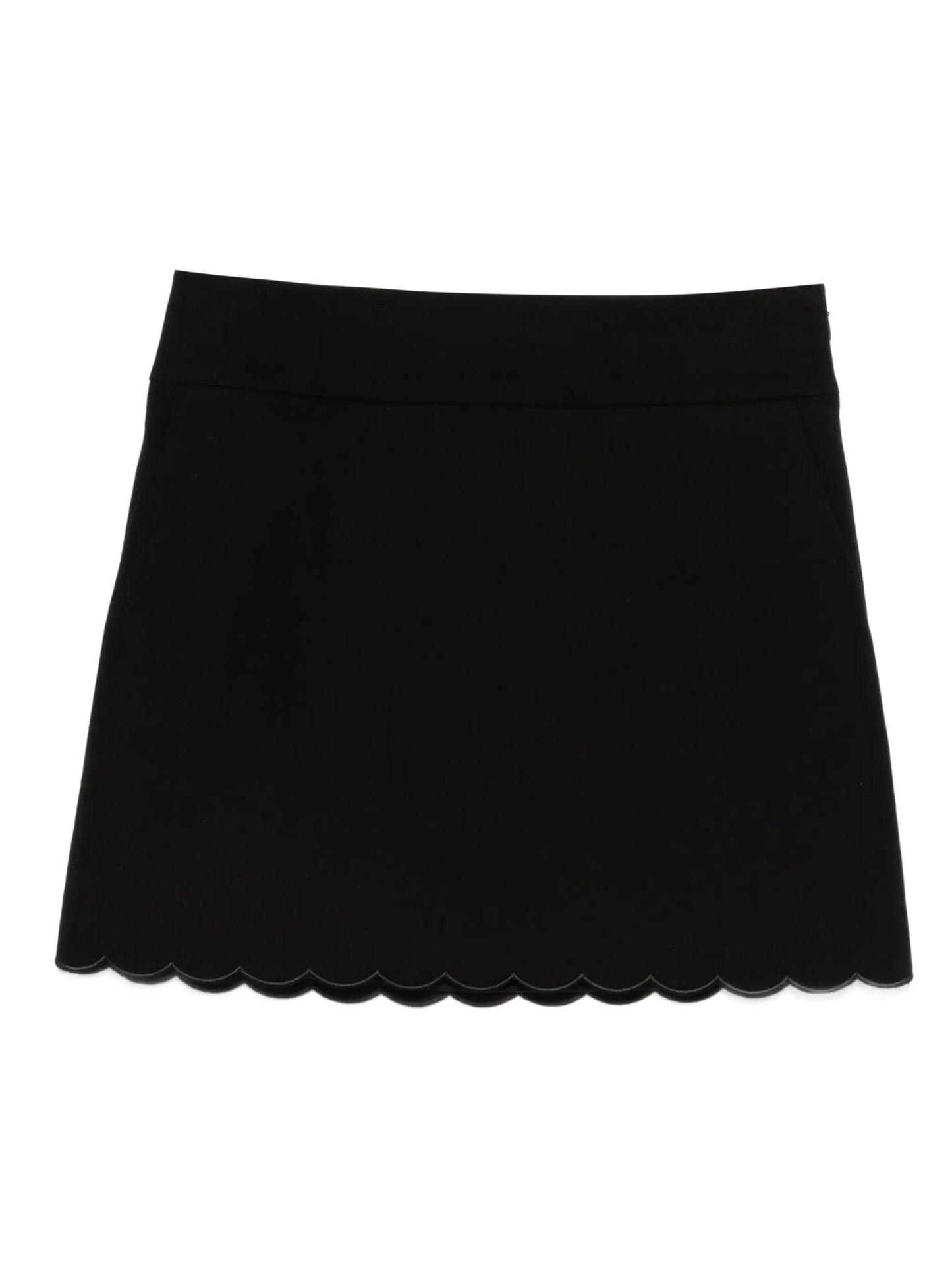 scallop-hem mini skirt