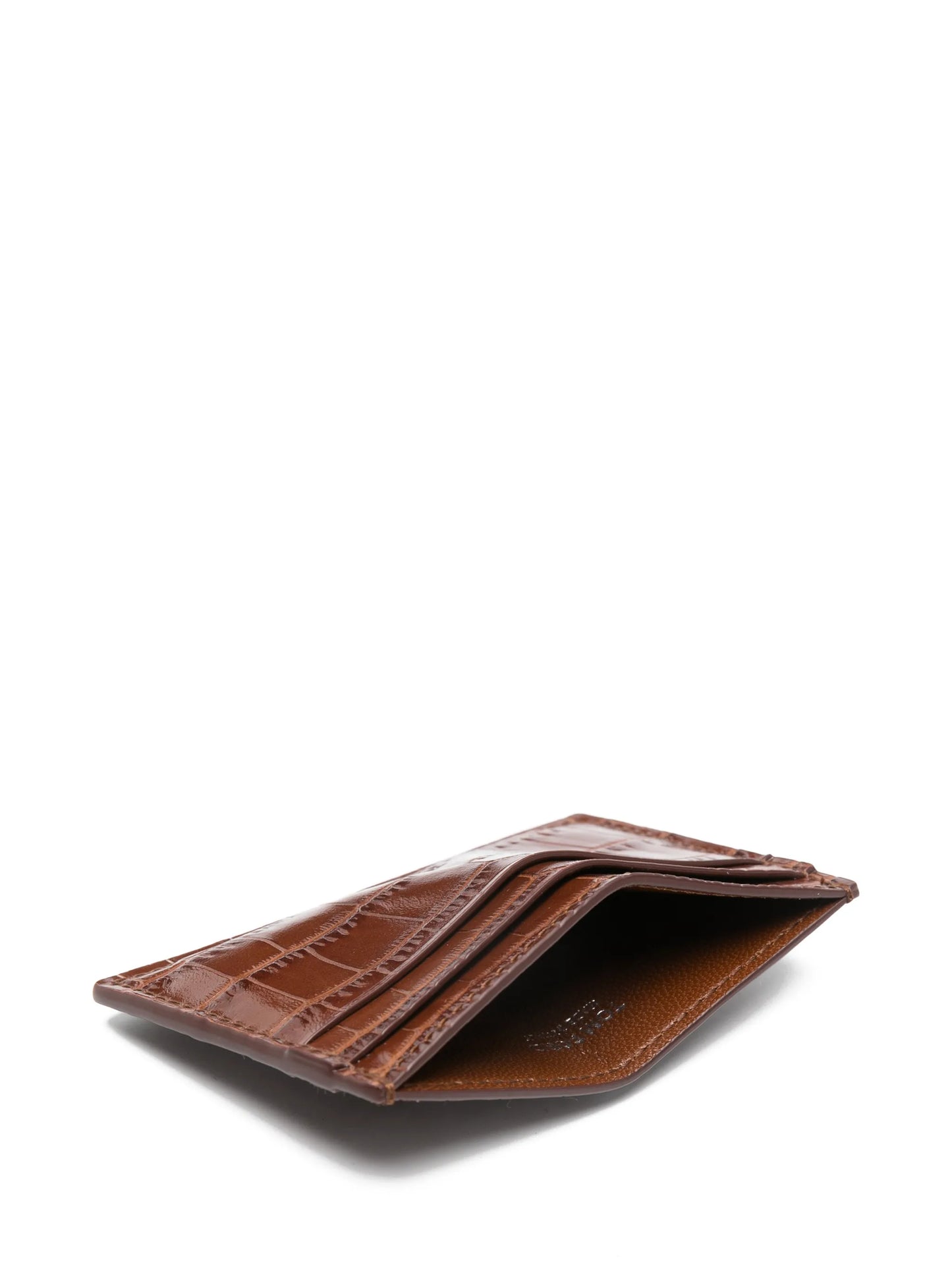 croc-embossed cardholder