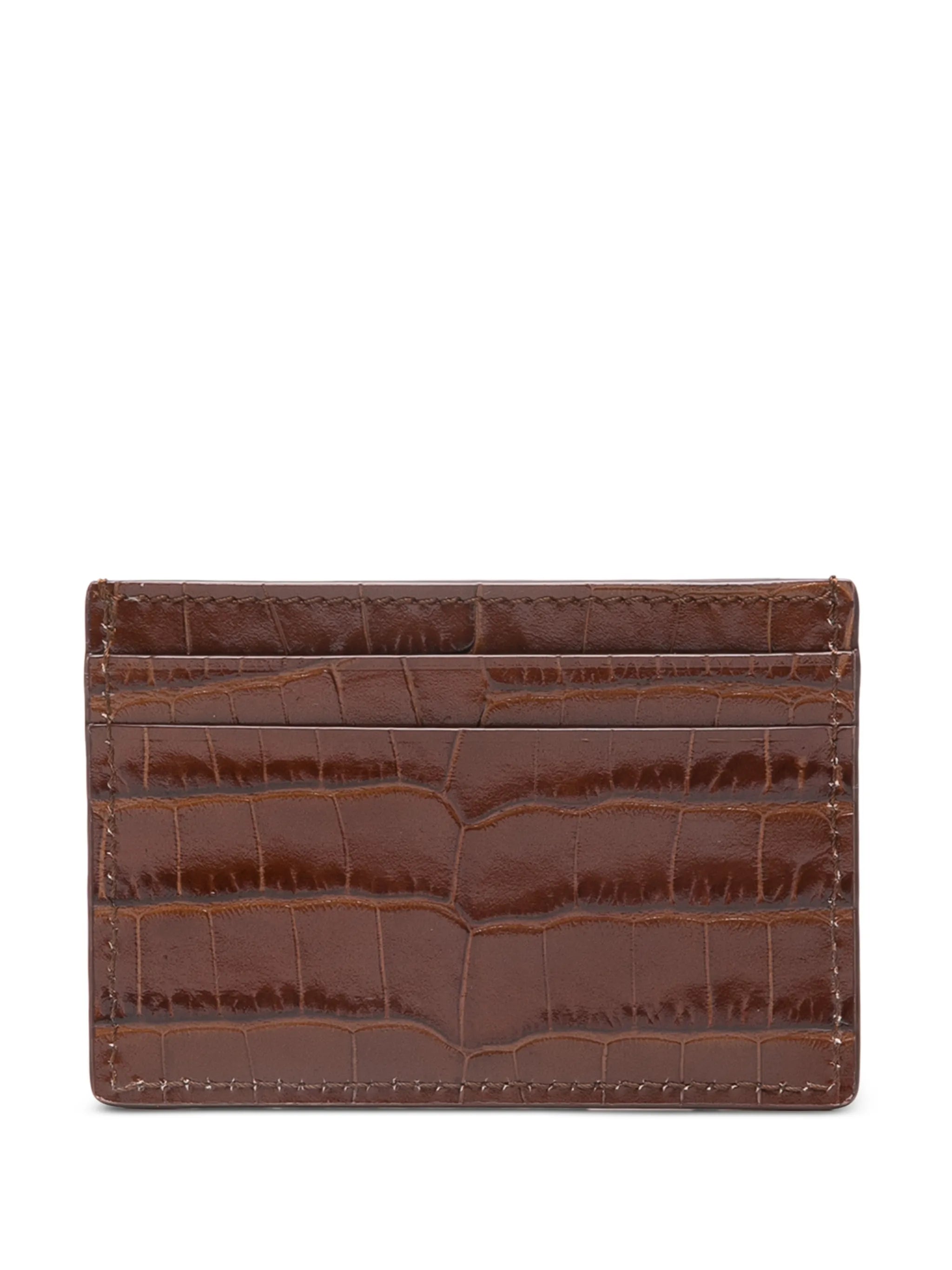croc-embossed cardholder