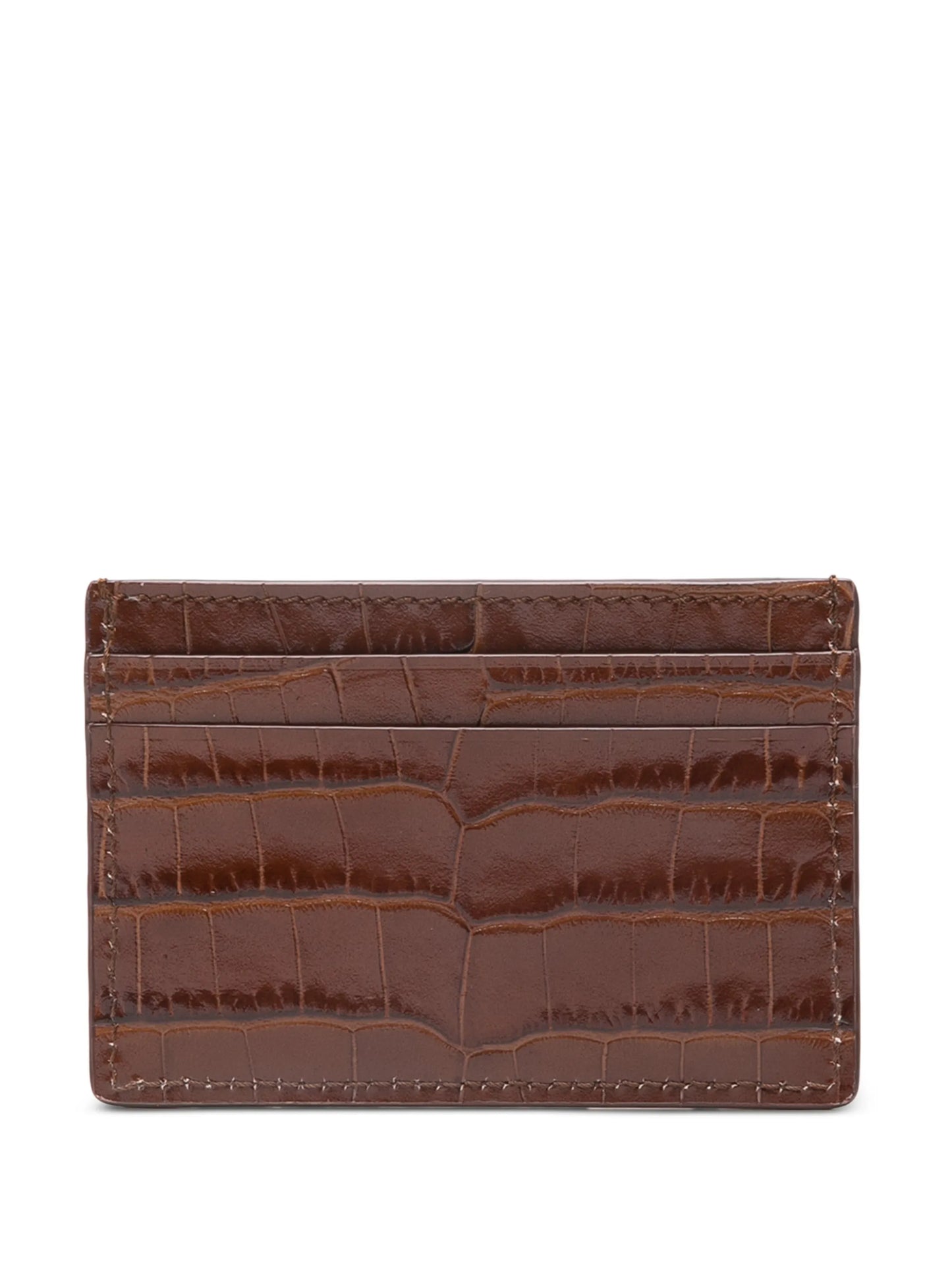 croc-embossed cardholder