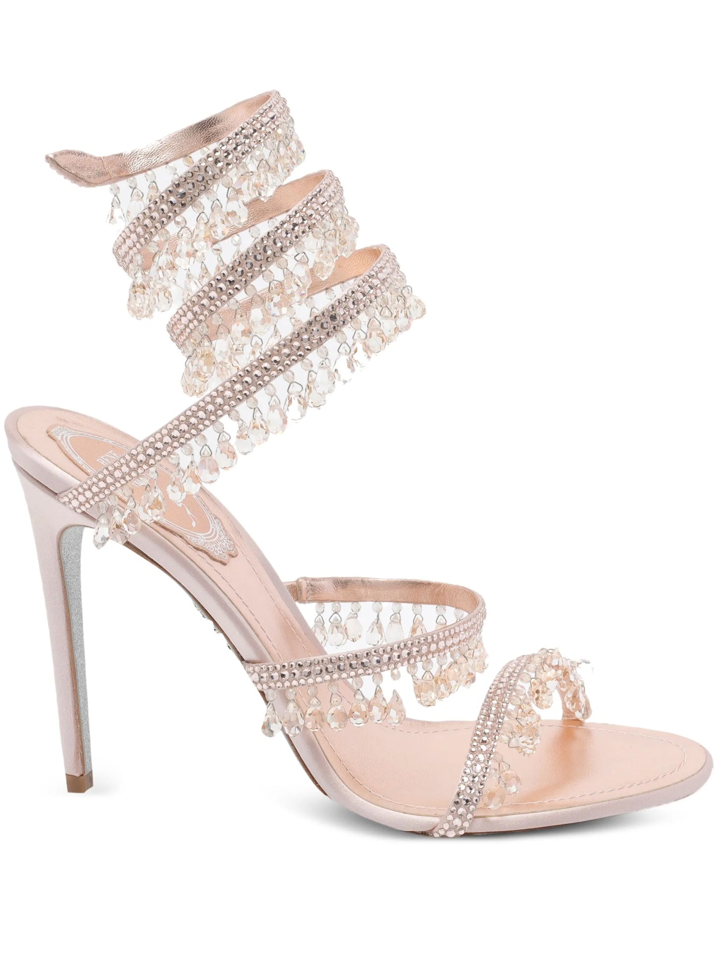 105mm crystal-chandelier heeled sandals