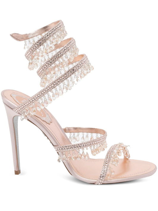 105mm crystal-chandelier heeled sandals
