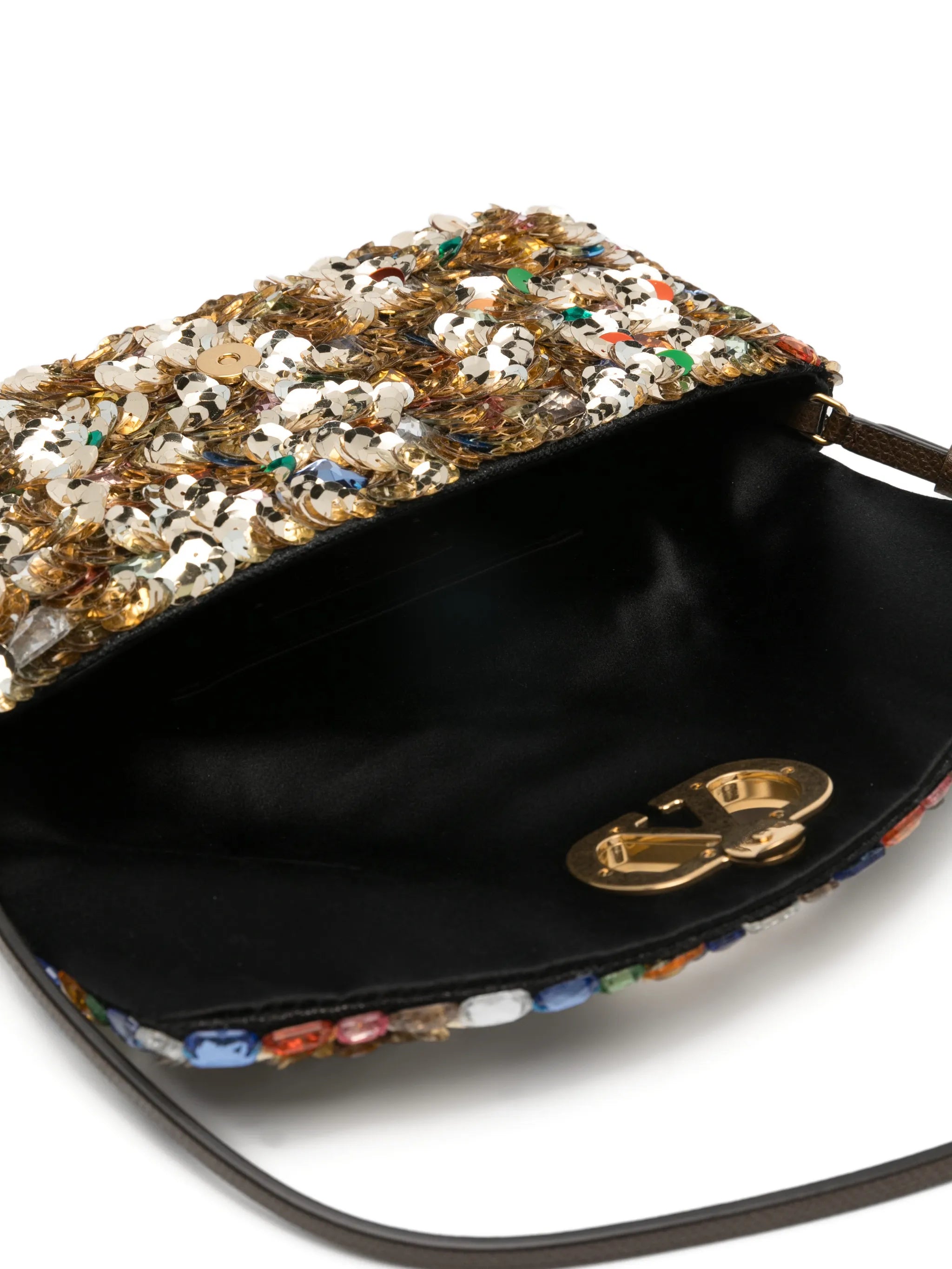 sequinned shoulder bag