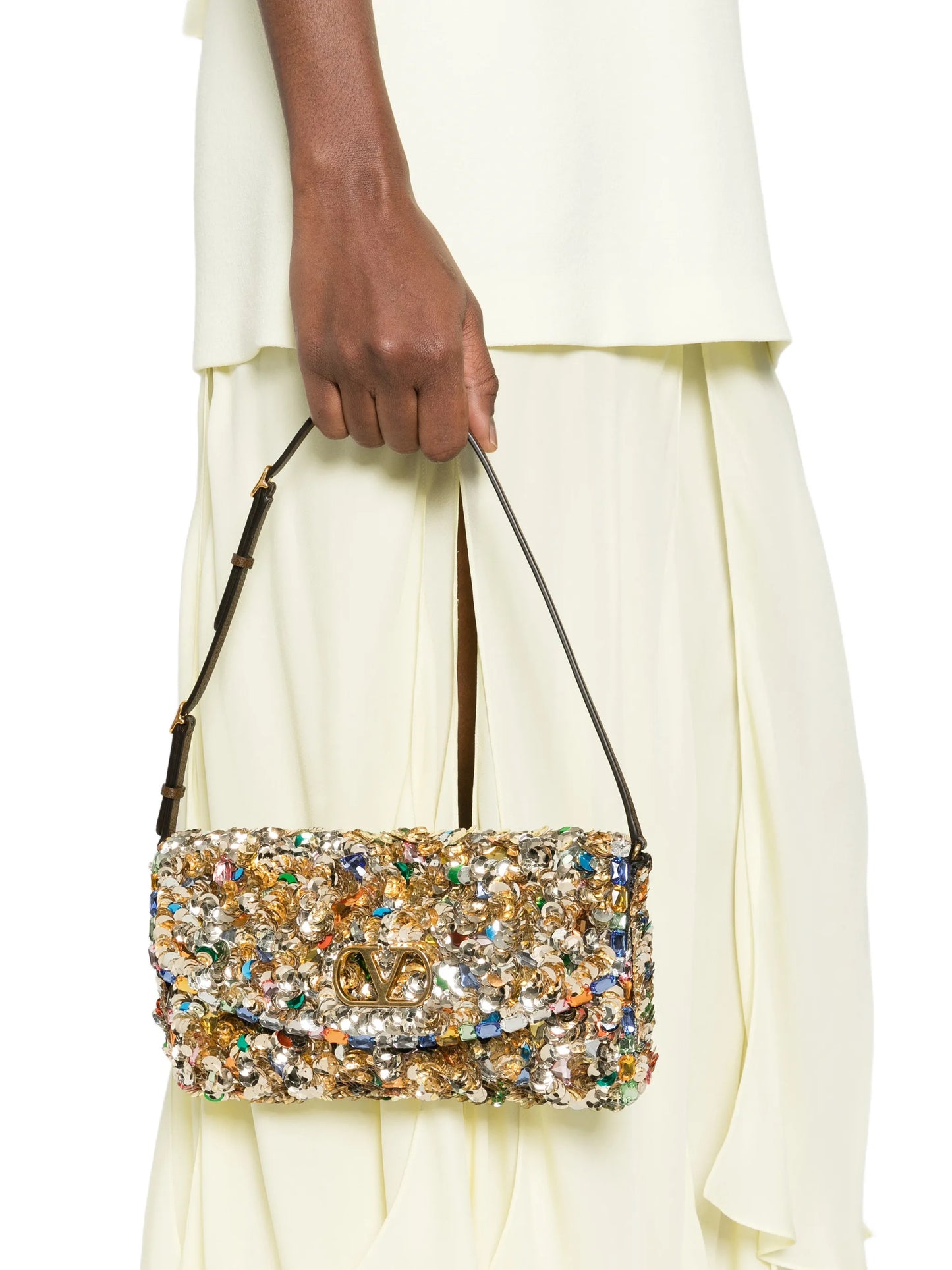 sequinned shoulder bag