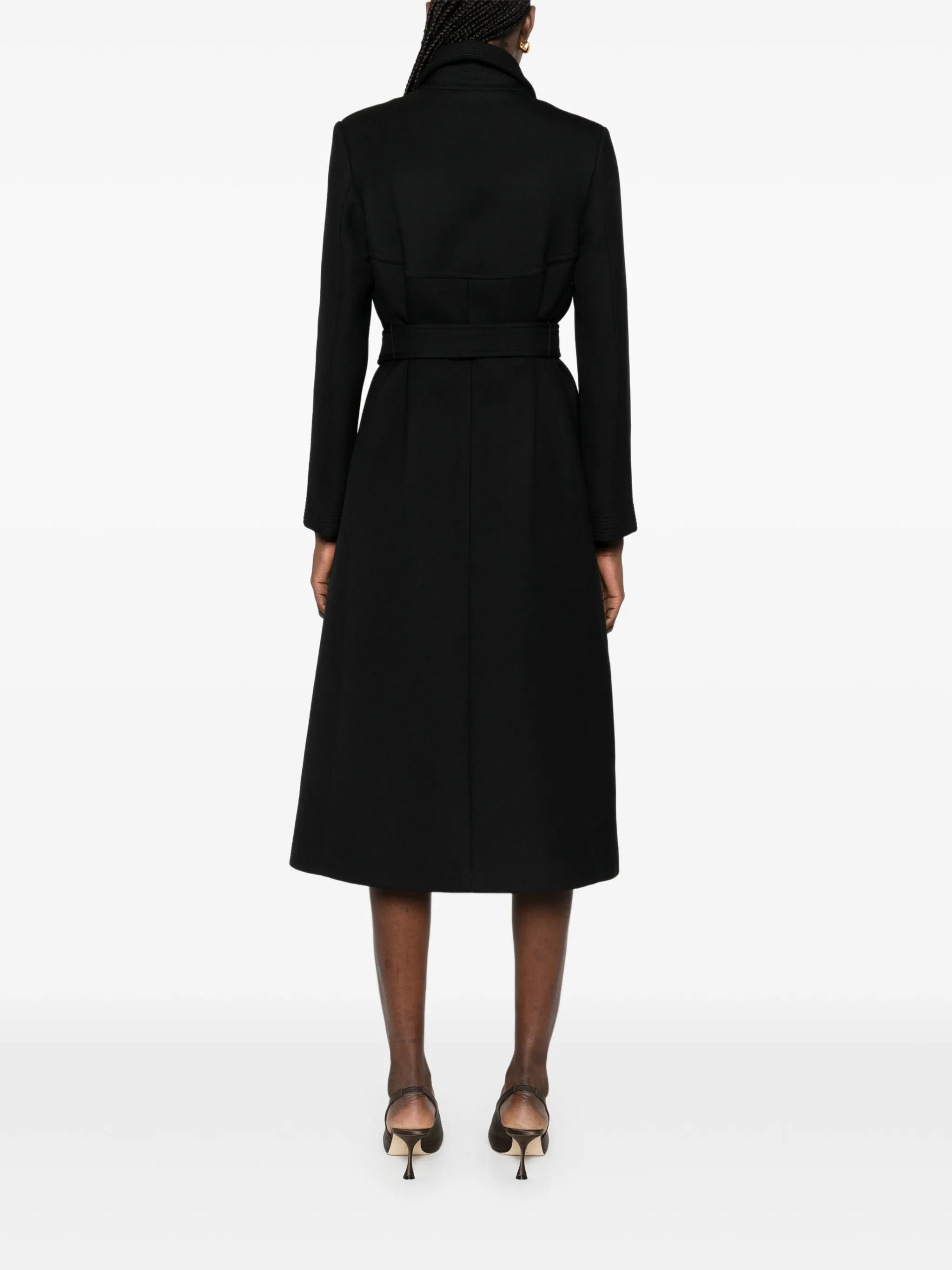 logo-detail single-breasted coat