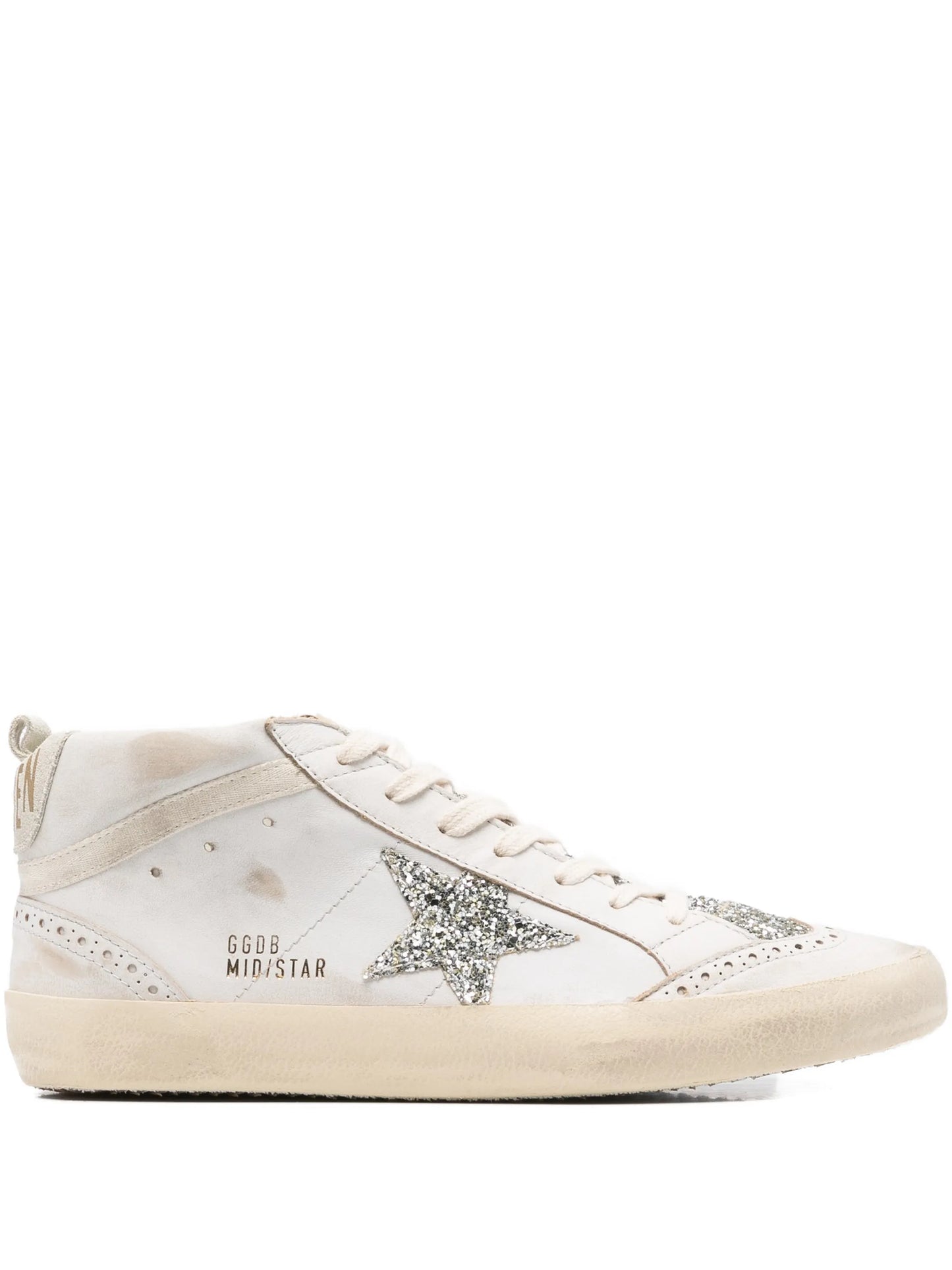 Mid-Star glitter-detail sneakers
