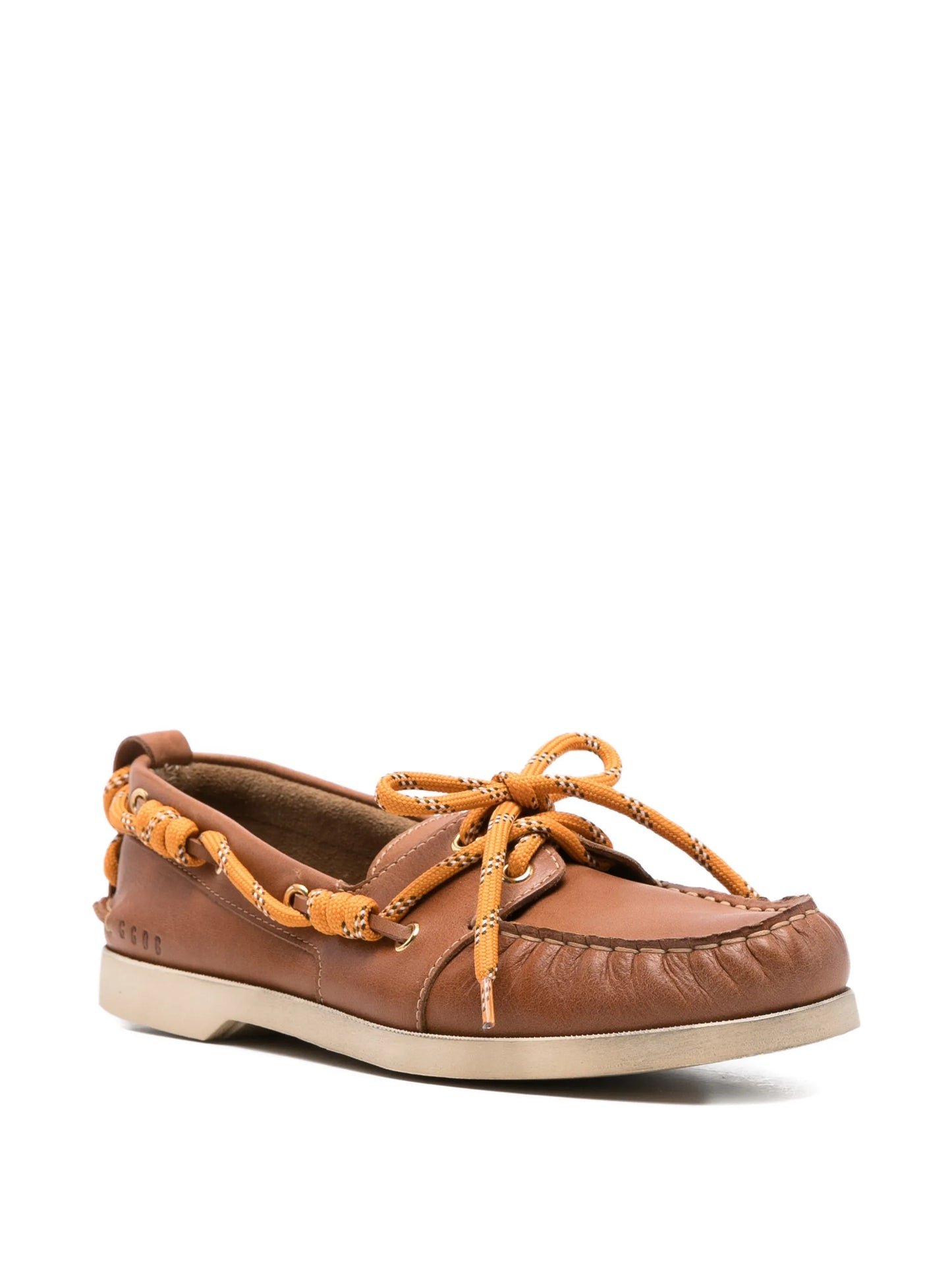 lace-up leather cruise loafers