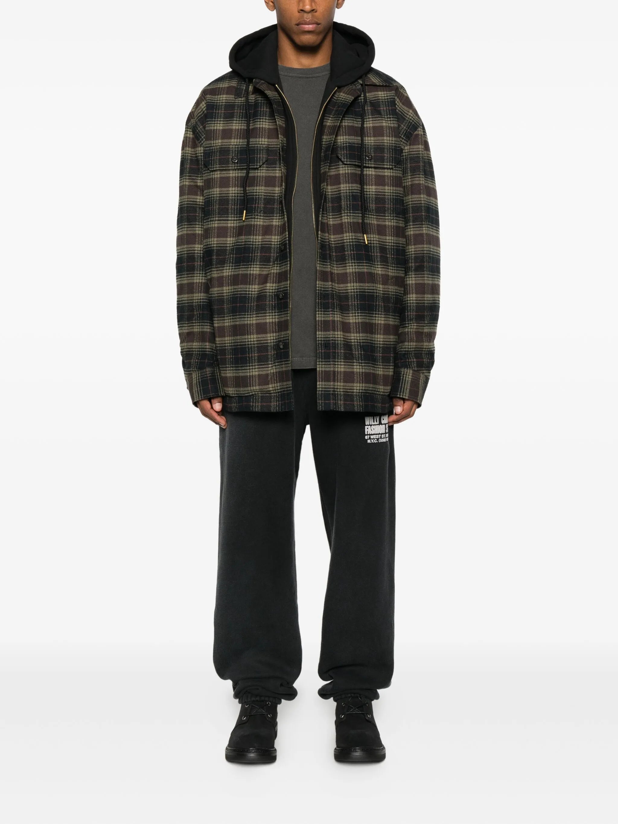 Ganadero hooded flannel overshirt